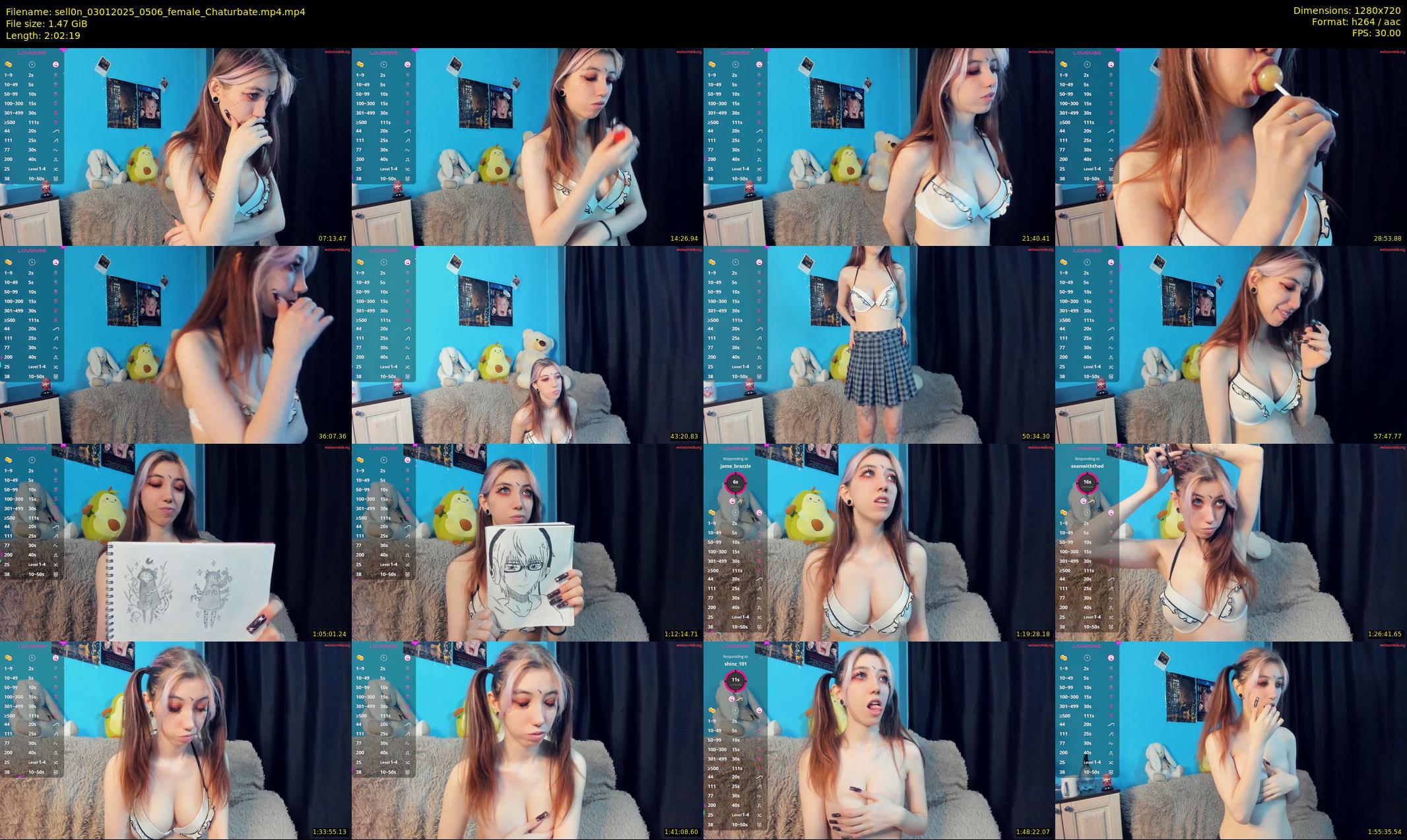 sell0n — 123 minute Chaturbate female cam show recording, 720p, Jan 3, 2025