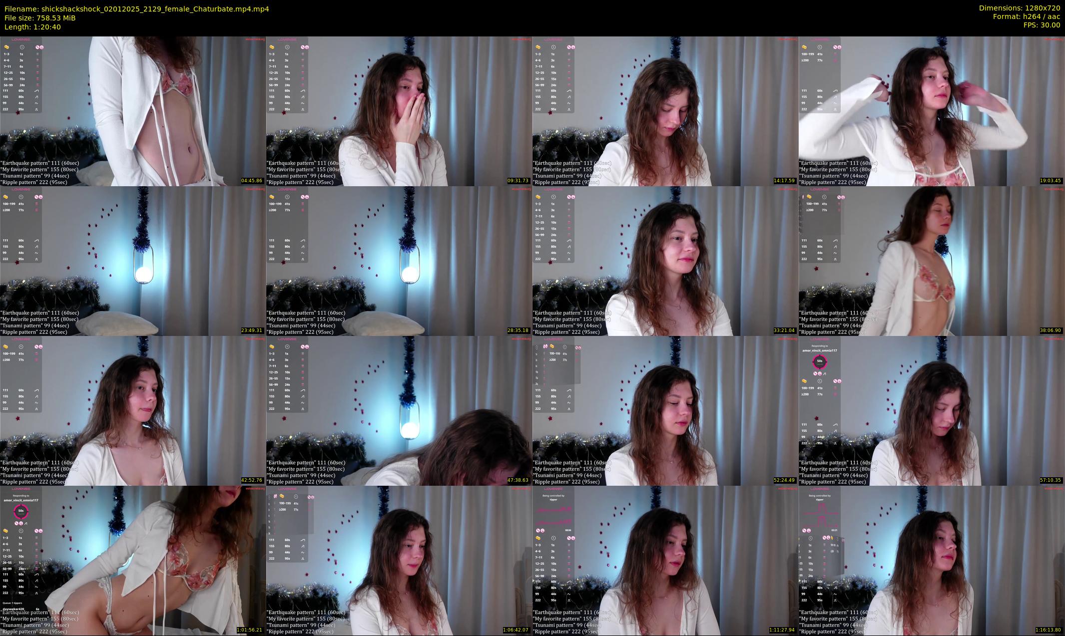 shickshackshock — 81 minute Chaturbate female cam show recording, 720p, Jan 2, 2025