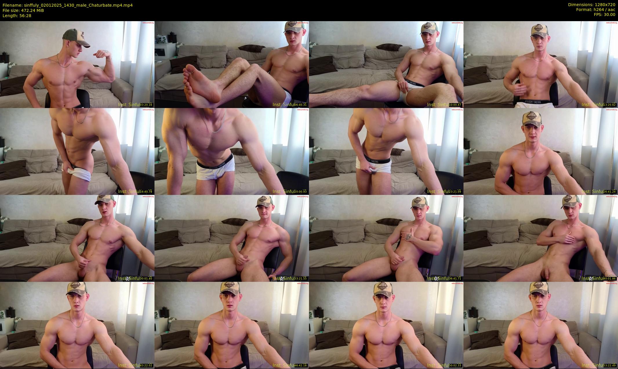 sinffuly — 57 minute Chaturbate male cam show recording, 720p, Jan 2, 2025
