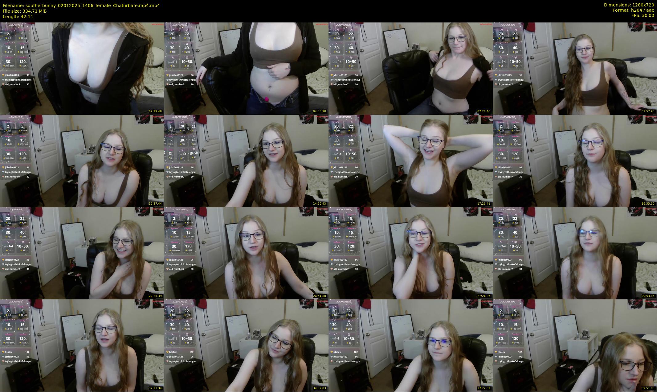 southerbunny — 43 minute Chaturbate female cam show recording, 720p, Jan 2, 2025