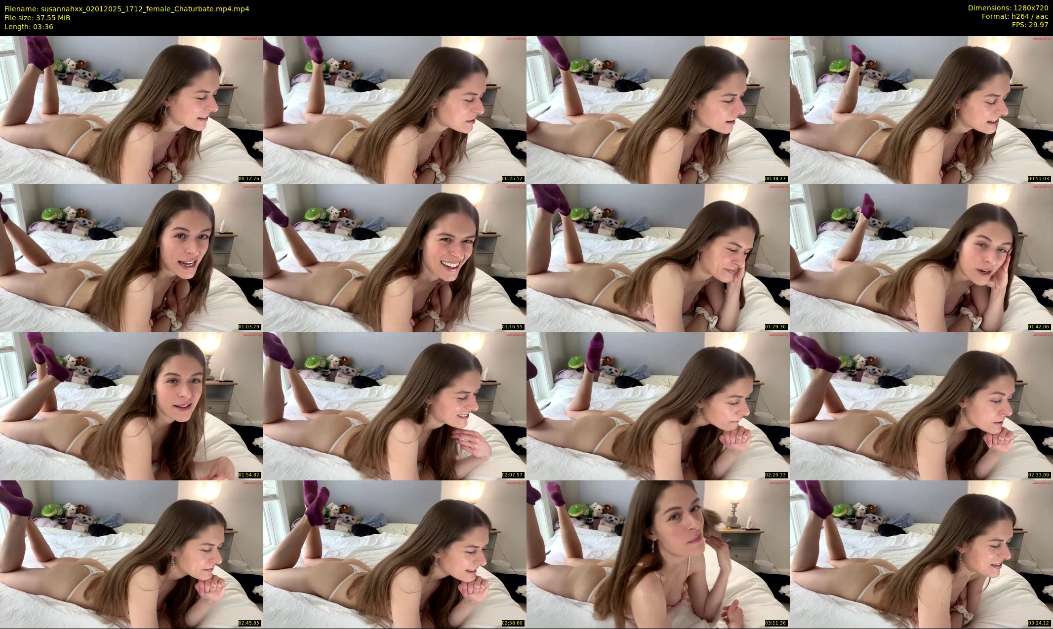 susannahxx — 4 minute Chaturbate female cam show recording, 720p, Jan 2, 2025