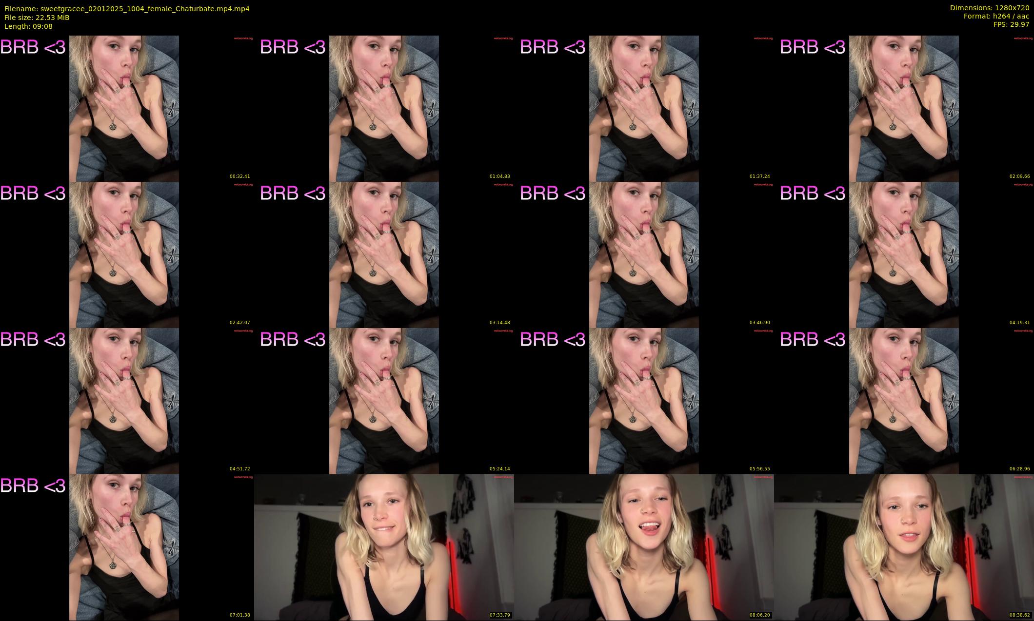 sweetgracee — 10 minute Chaturbate female cam show recording, 720p, Jan 2, 2025