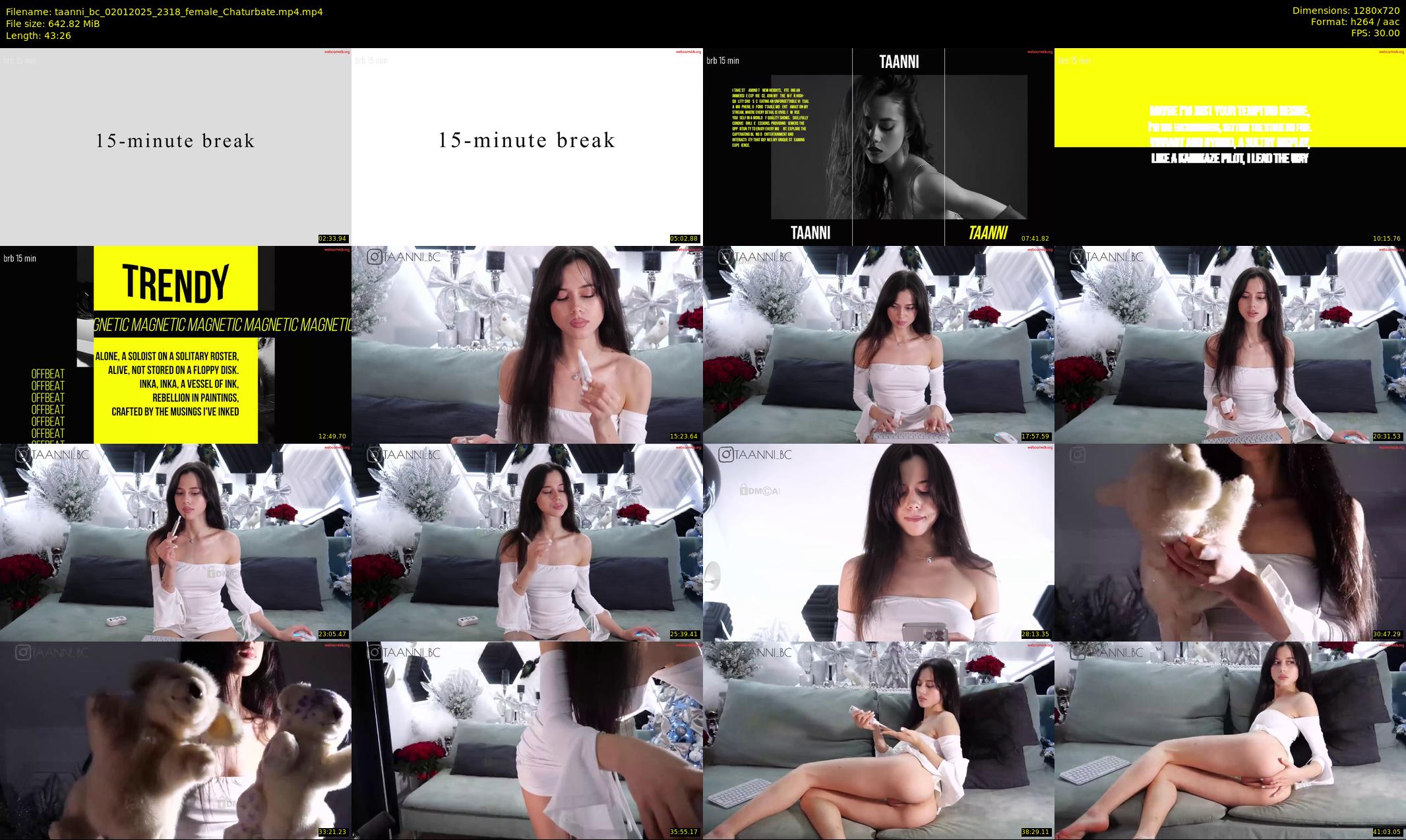taanni_bc — 44 minute Chaturbate female cam show recording, 720p, Jan 2, 2025