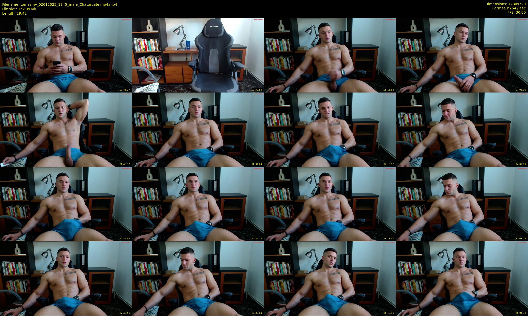 tomasmv — 30 minute Chaturbate male cam show recording, 720p, Jan 2, 2025