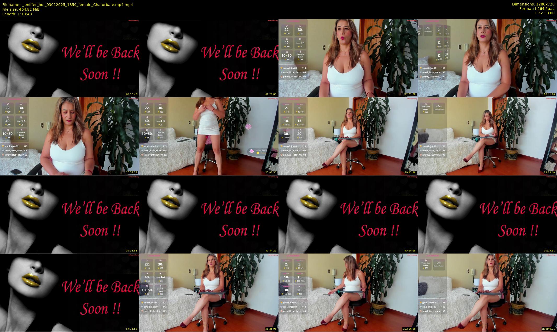 _jeniffer_hot — 71 minute Chaturbate female cam show recording, 720p, Jan 3, 2025