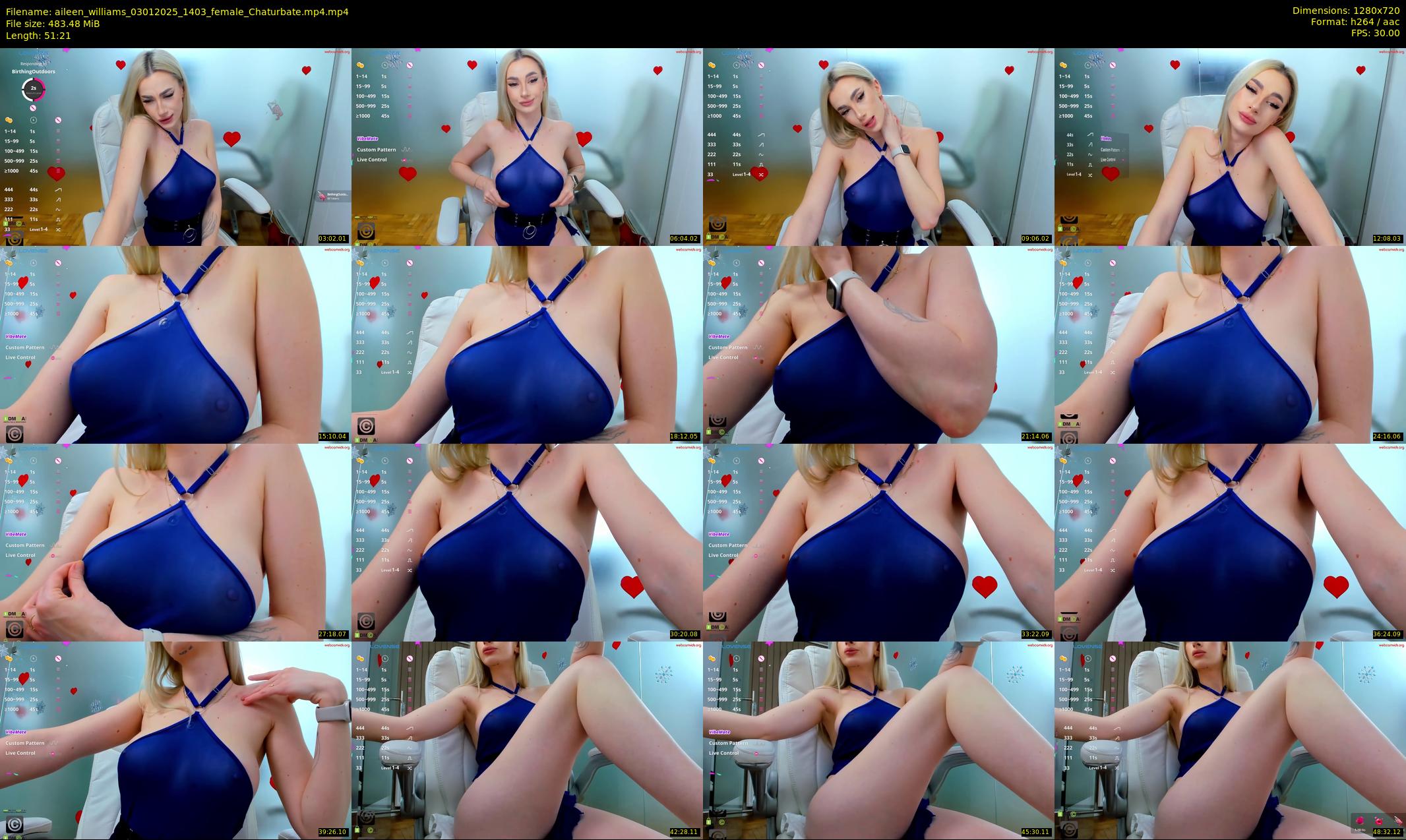 aileen_williams — 52 minute Chaturbate female cam show recording, 720p, Jan 3, 2025