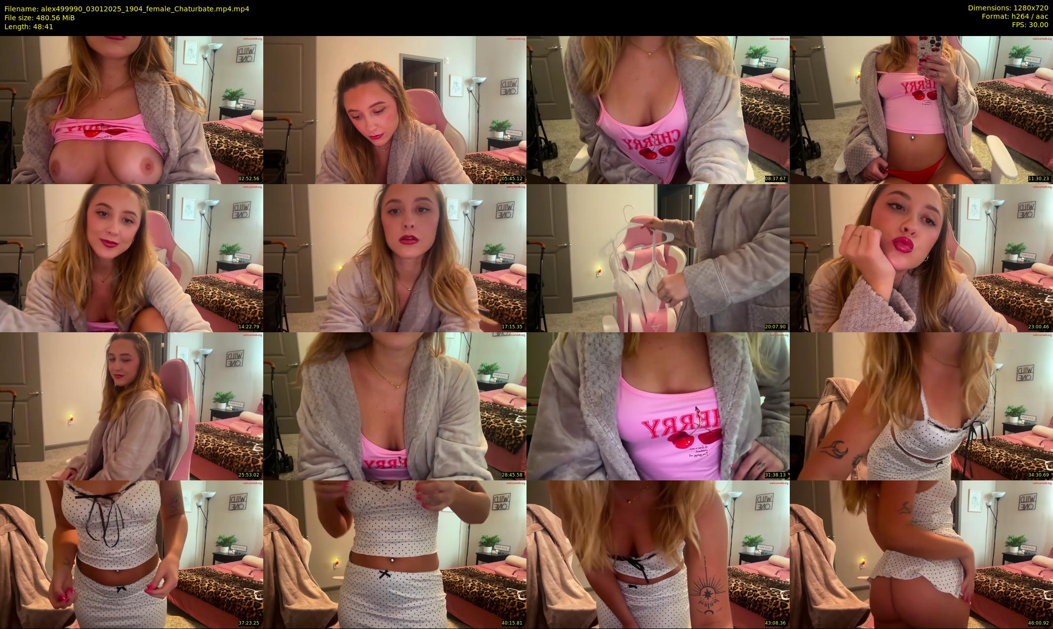 alex499990 — 49 minute Chaturbate female cam show recording, 720p, Jan 3, 2025