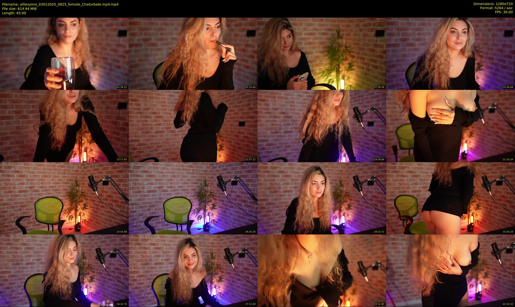 alliesynns — 45 minute Chaturbate female cam show recording, 720p, Jan 3, 2025