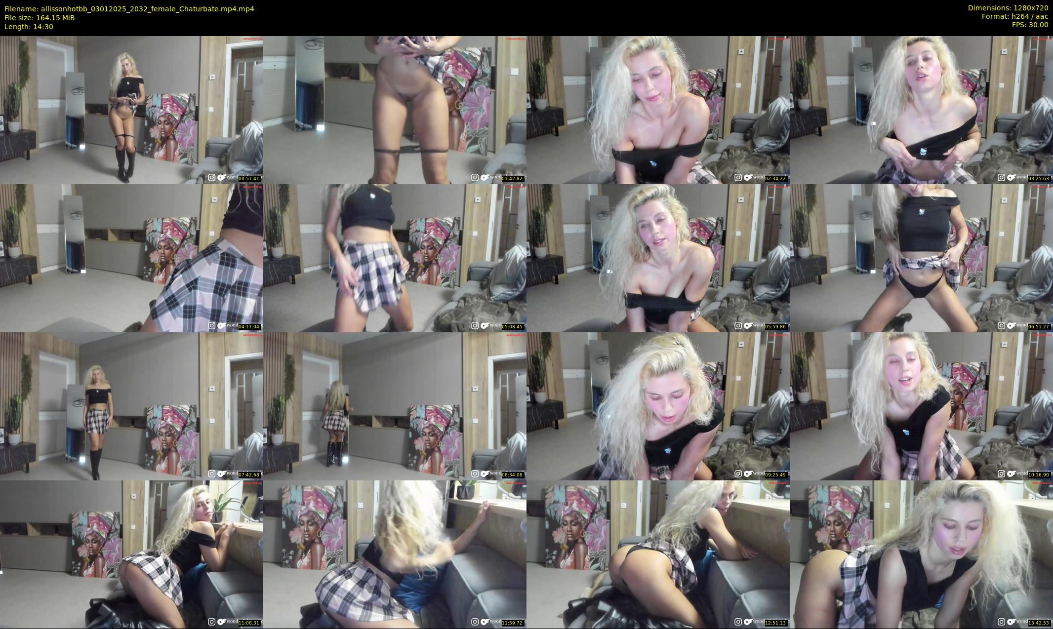 allissonhotbb — 15 minute Chaturbate female cam show recording, 720p, Jan 3, 2025