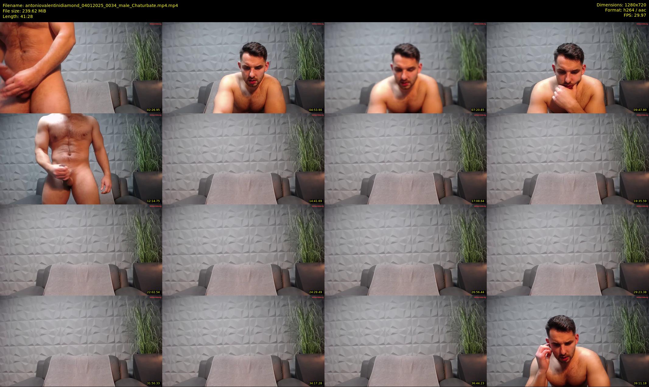 antoniovalentinidiamond — 42 minute Chaturbate male cam show recording, 720p, Jan 4, 2025