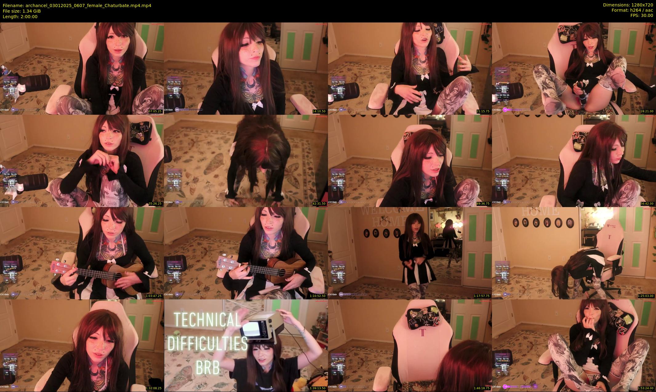archancel — 120 minute Chaturbate female cam show recording, 720p, Jan 3, 2025