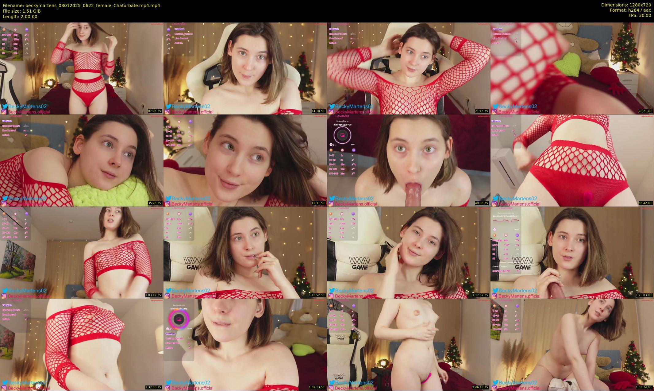 beckymartens — 120 minute Chaturbate female cam show recording, 720p, Jan 3, 2025