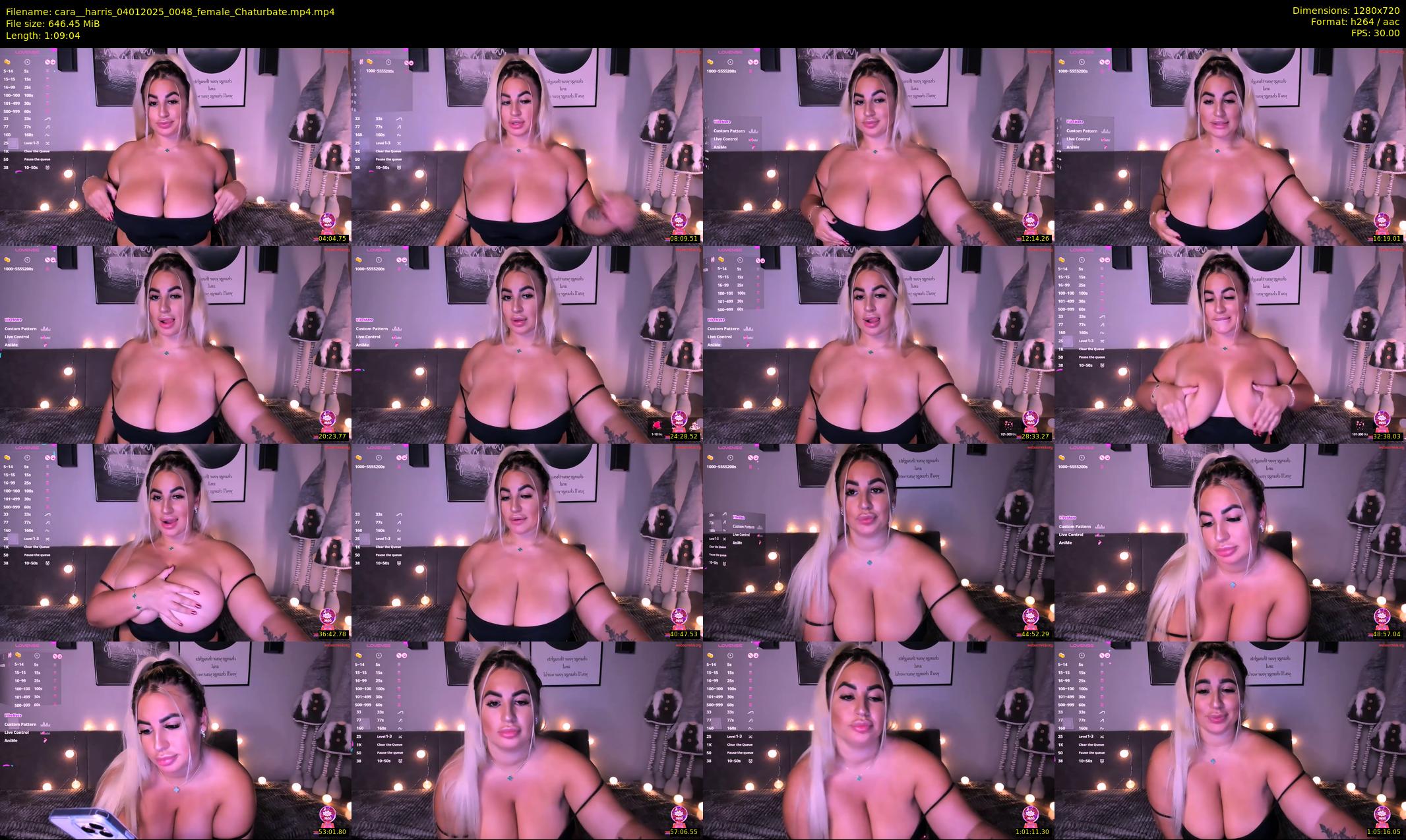cara__harris — 70 minute Chaturbate female cam show recording, 720p, Jan 4, 2025