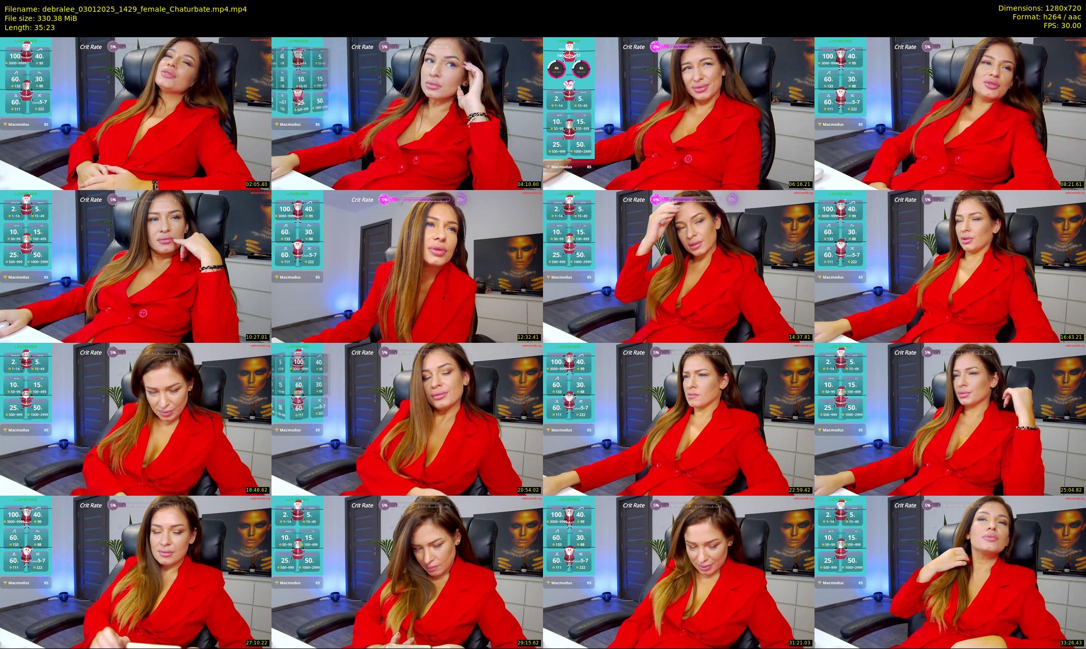 debralee — 36 minute Chaturbate female cam show recording, 720p, Jan 3, 2025