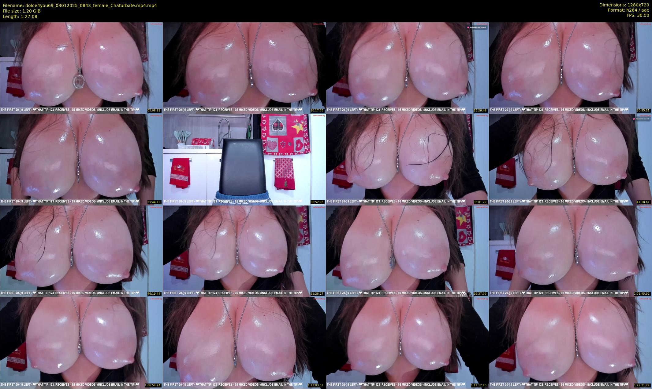 dolce4you69 — 88 minute Chaturbate female cam show recording, 720p, Jan 3, 2025