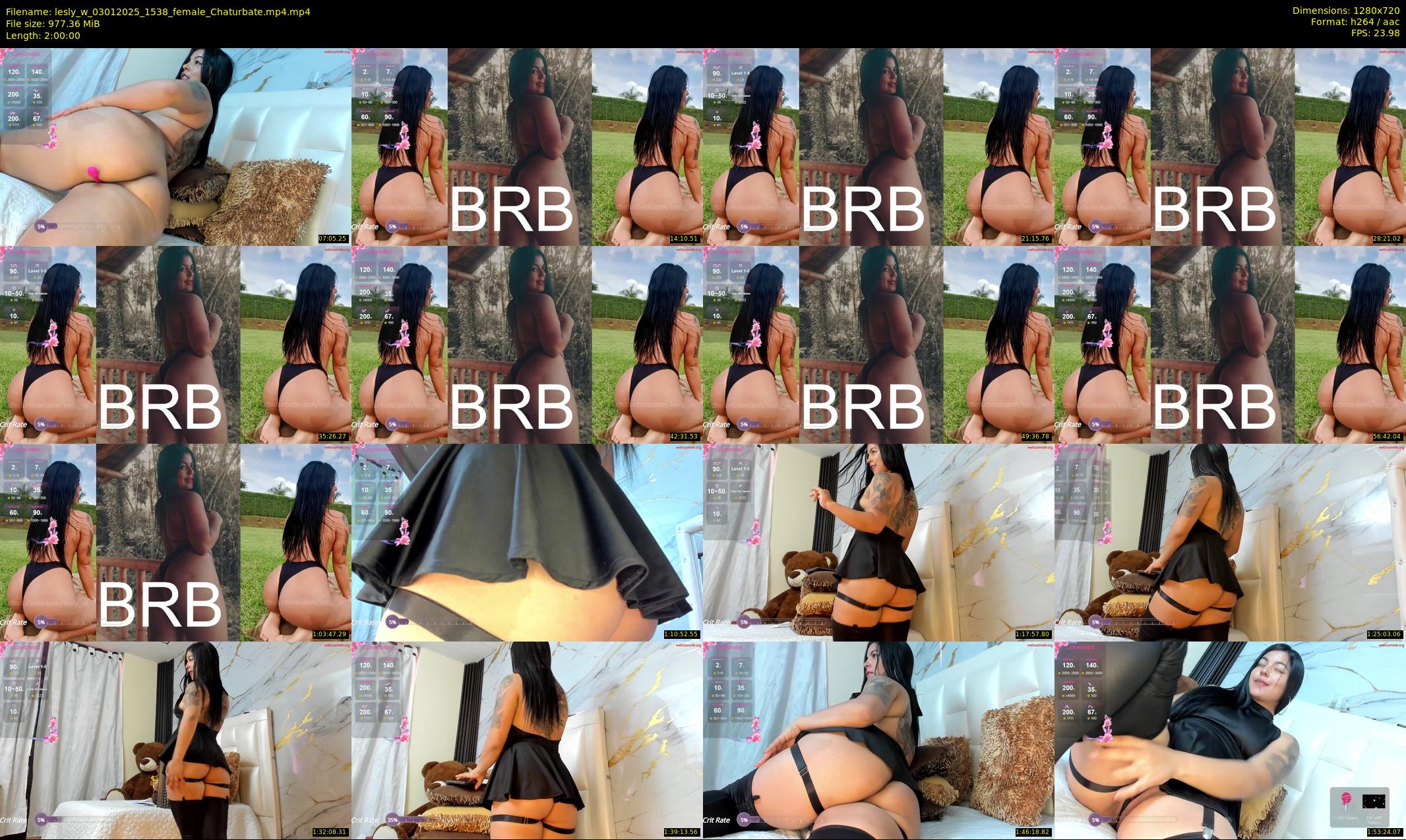 lesly_w — 120 minute Chaturbate female cam show recording, 720p, Jan 3, 2025