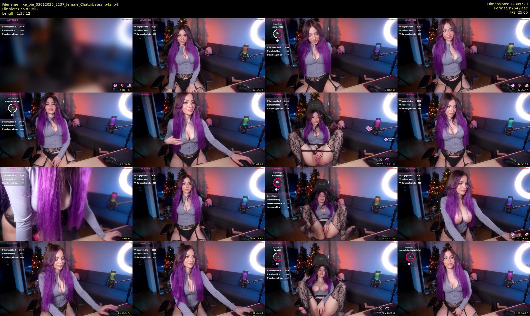 like_pie — 96 minute Chaturbate couple cam show recording, 720p, Jan 3, 2025