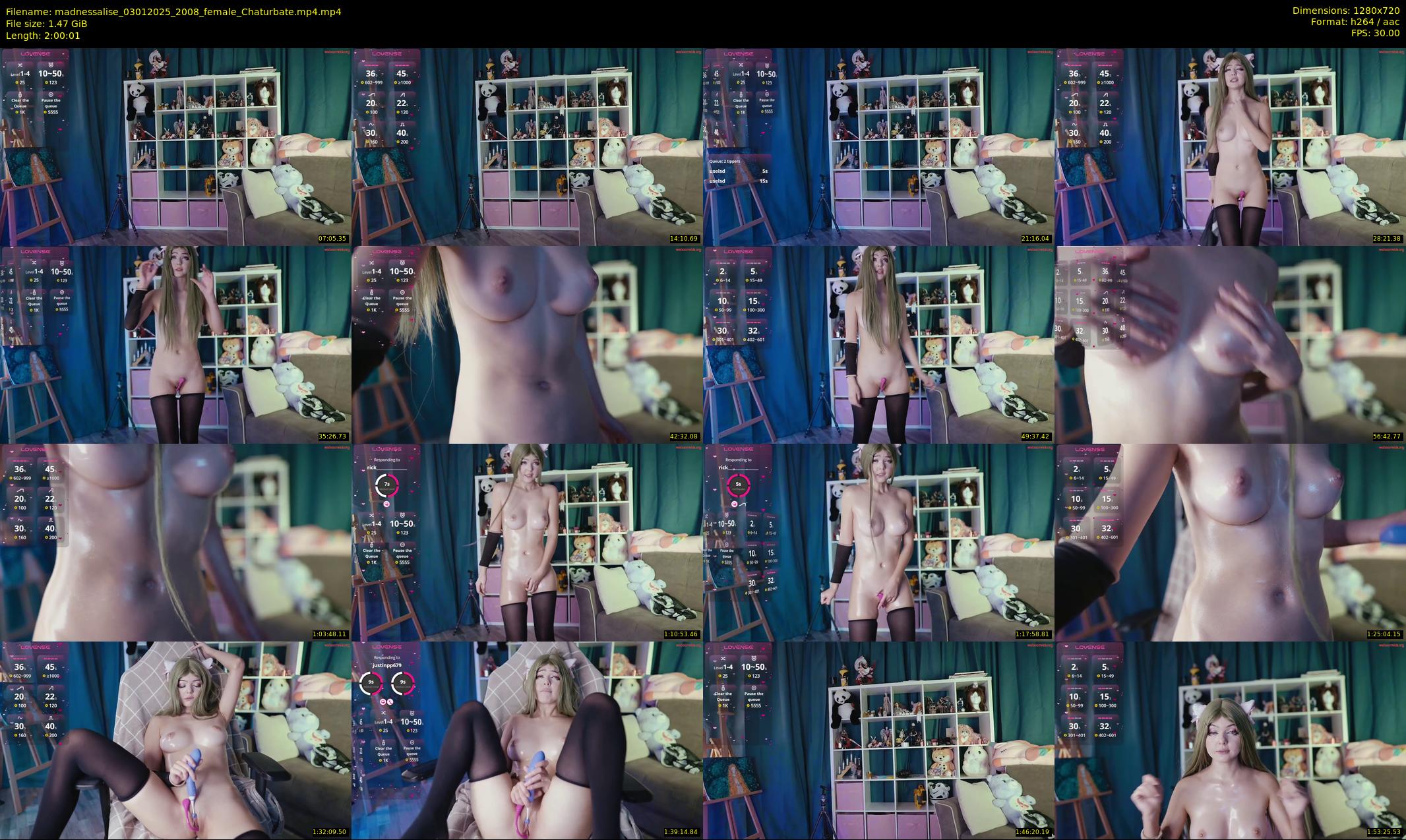 madnessalise — 121 minute Chaturbate female cam show recording, 720p, Jan 3, 2025