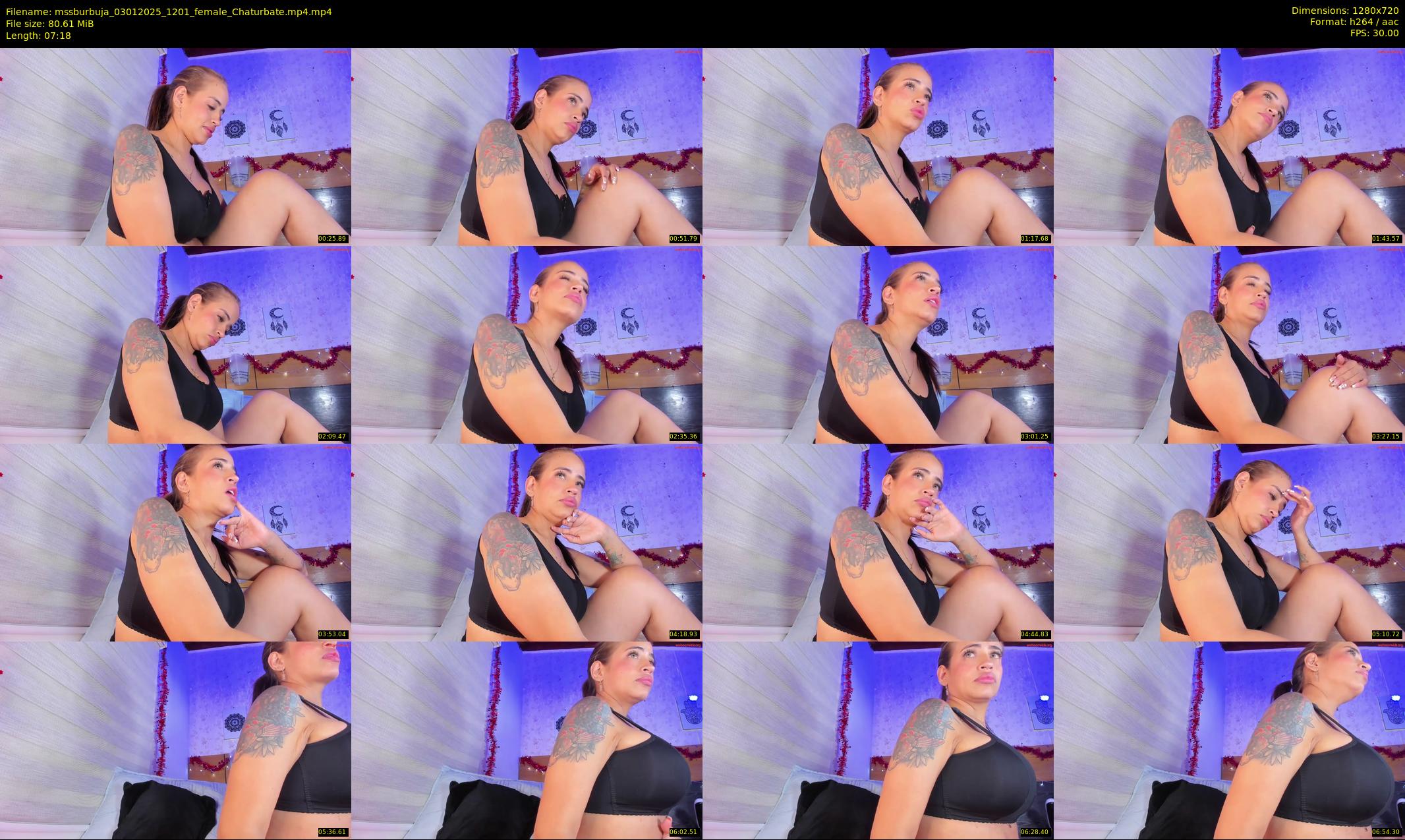 mssburbuja — 8 minute Chaturbate female cam show recording, 720p, Jan 3, 2025