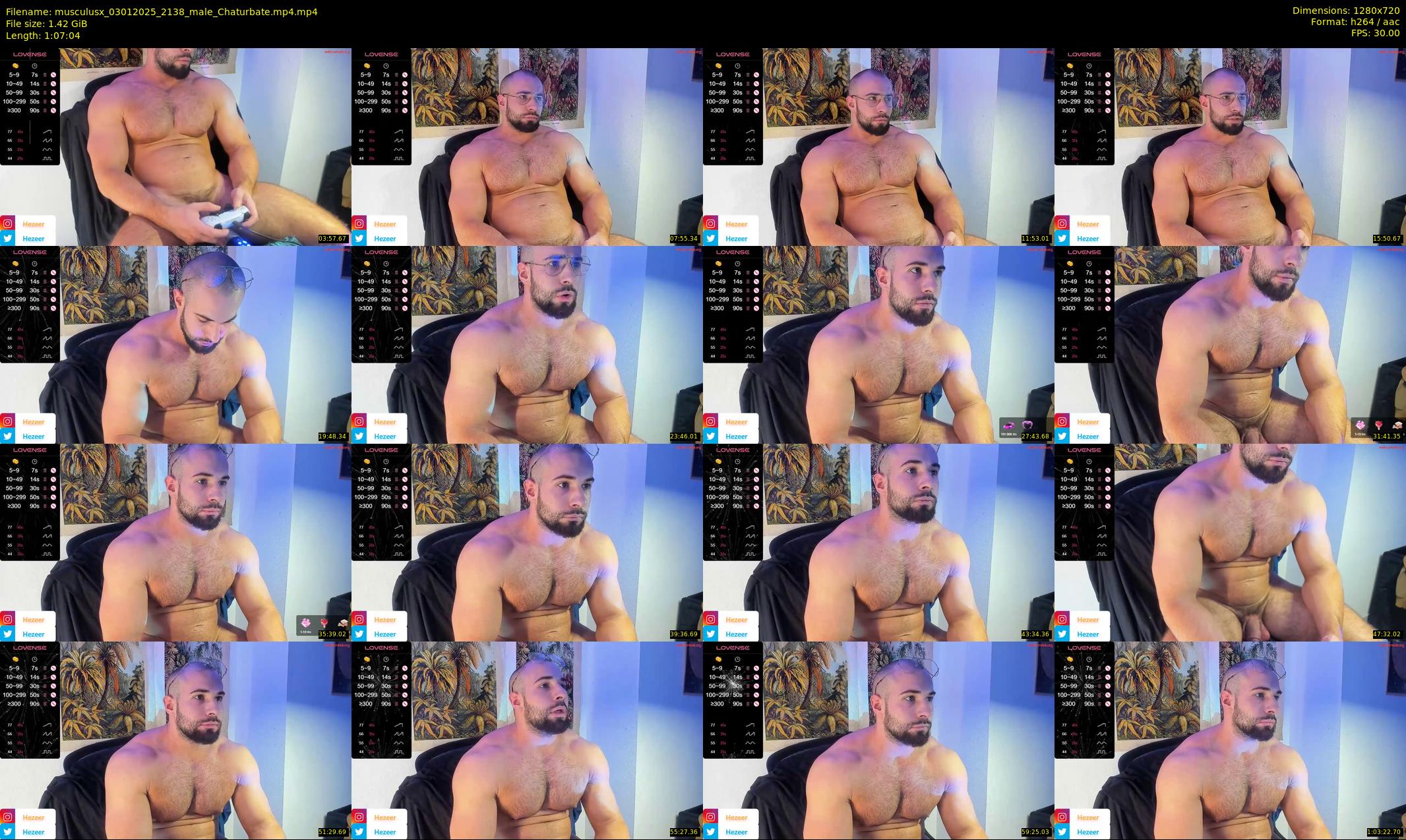 musculusx — 68 minute Chaturbate male cam show recording, 720p, Jan 3, 2025