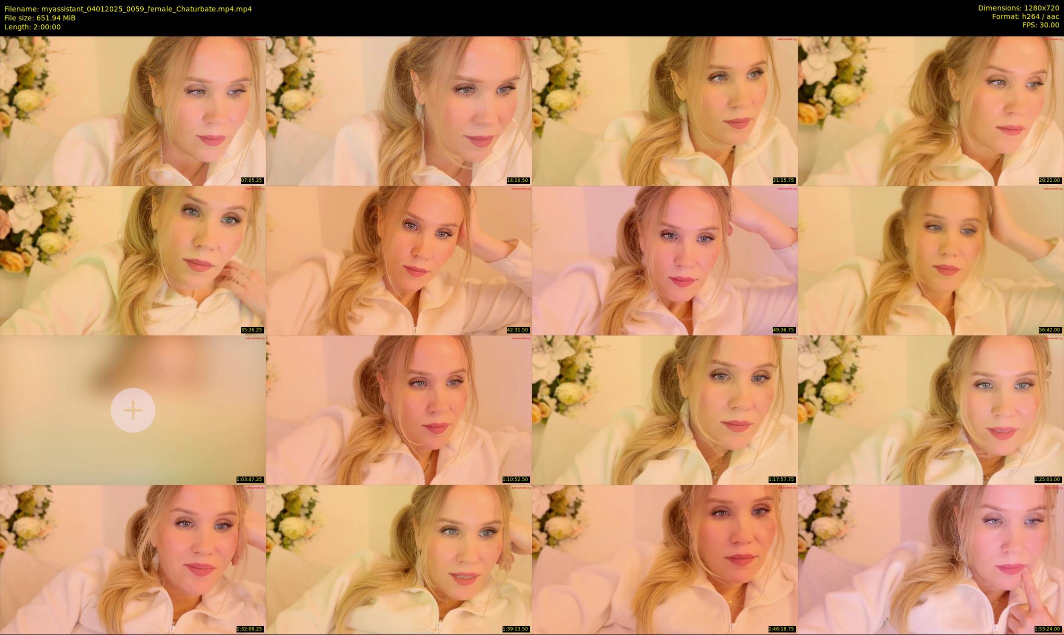 myassistant — 120 minute Chaturbate female cam show recording, 720p, Jan 4, 2025