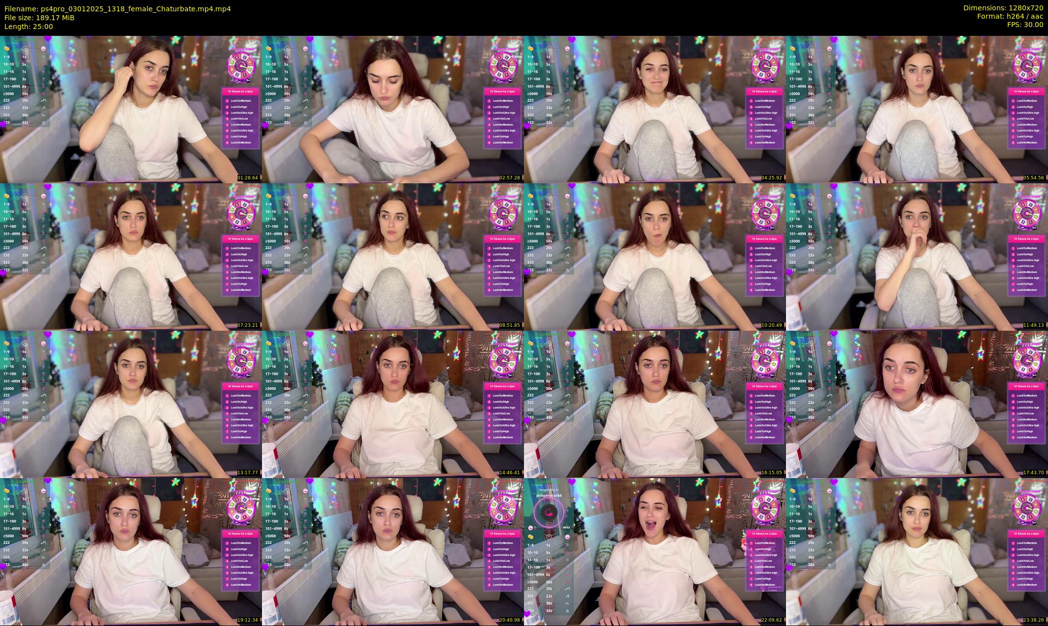 ps4pro — 25 minute Chaturbate female cam show recording, 720p, Jan 3, 2025