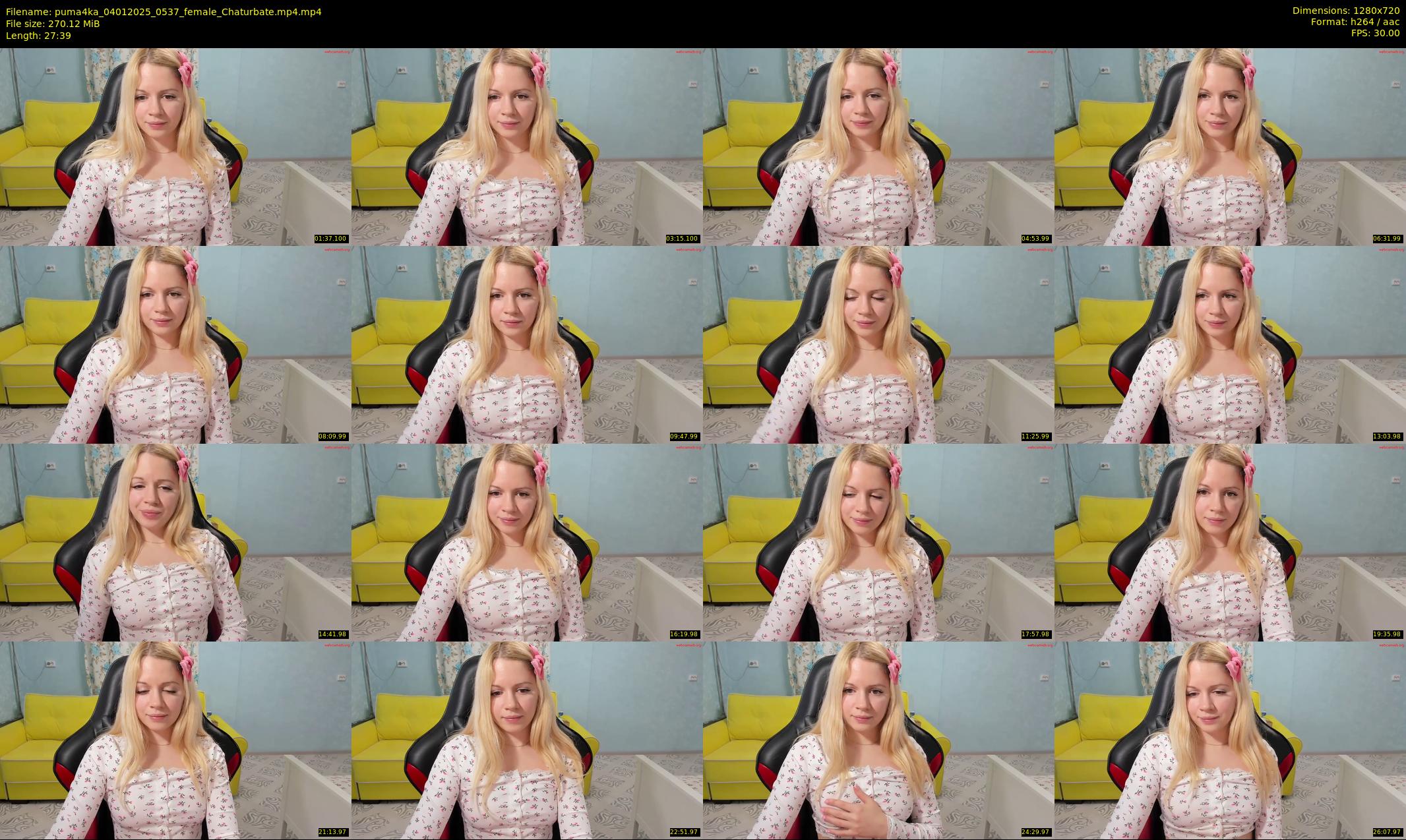 puma4ka — 28 minute Chaturbate female cam show recording, 720p, Jan 4, 2025