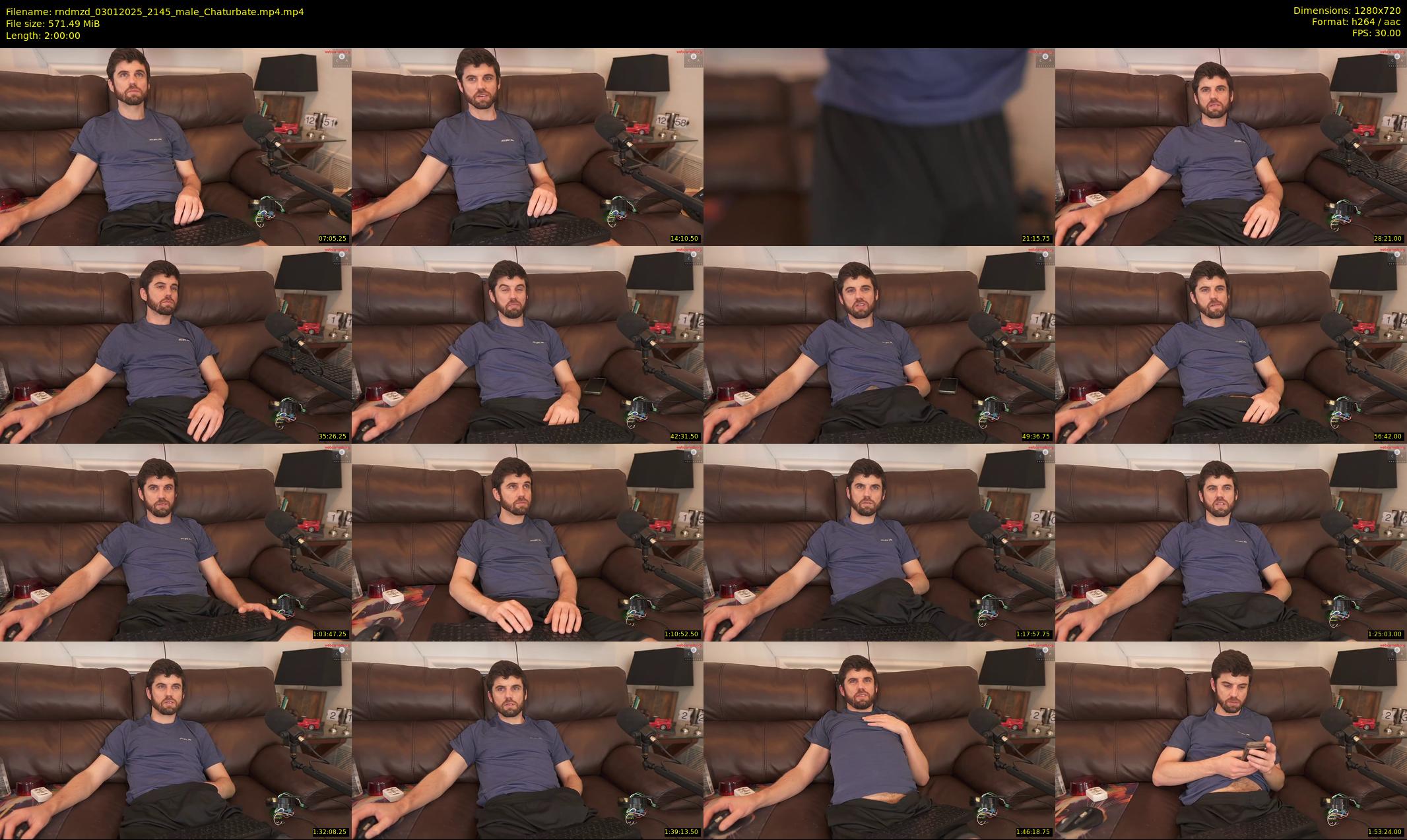 rndmzd — 120 minute Chaturbate male cam show recording, 720p, Jan 3, 2025