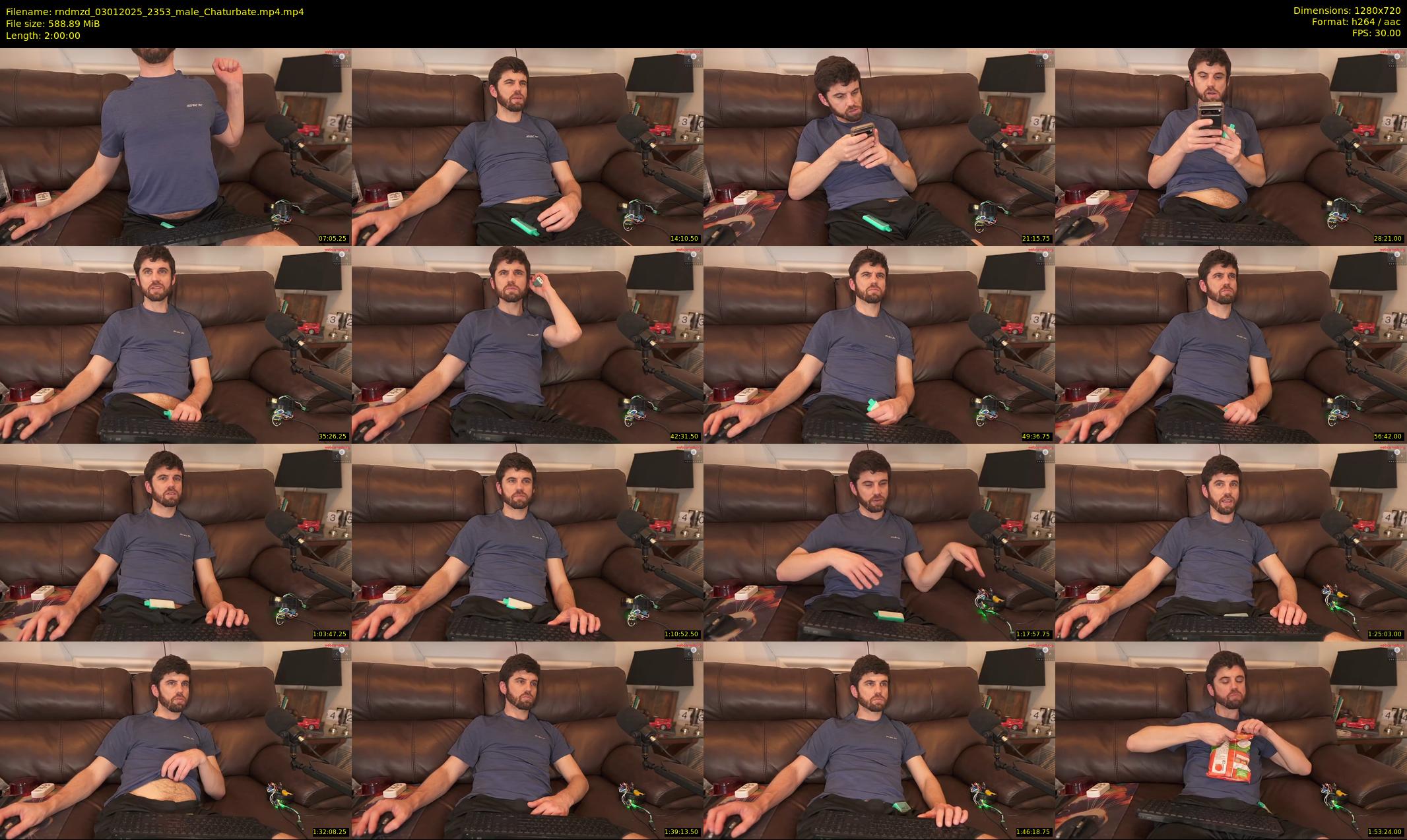 rndmzd — 120 minute Chaturbate male cam show recording, 720p, Jan 3, 2025
