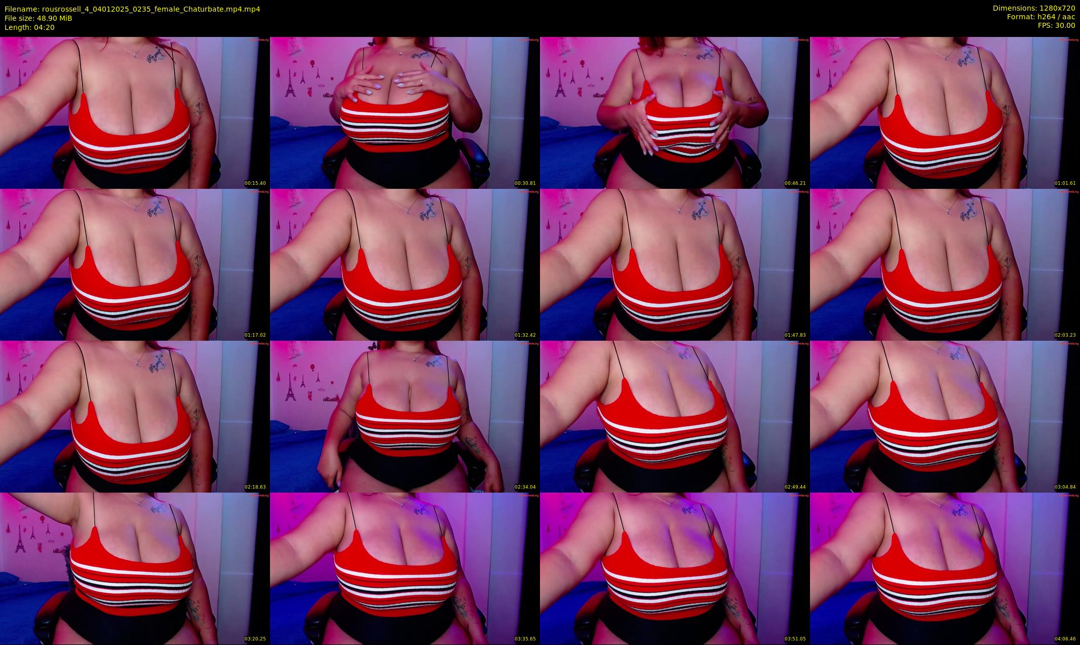 rousrossell_4 — 5 minute Chaturbate female cam show recording, 720p, Jan 4, 2025