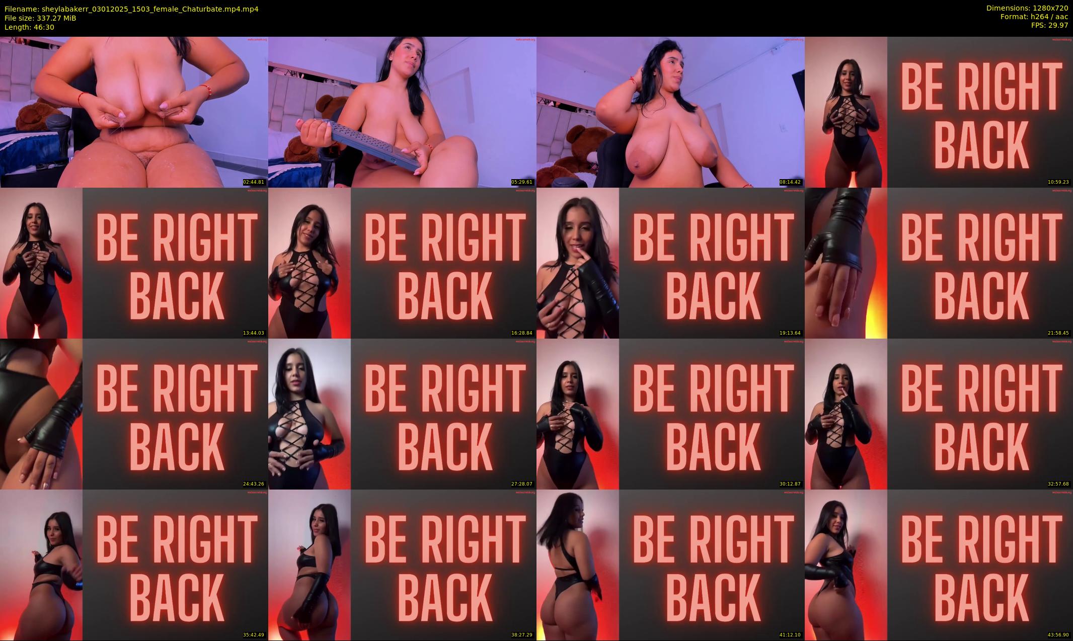 sheylabakerr — 47 minute Chaturbate female cam show recording, 720p, Jan 3, 2025