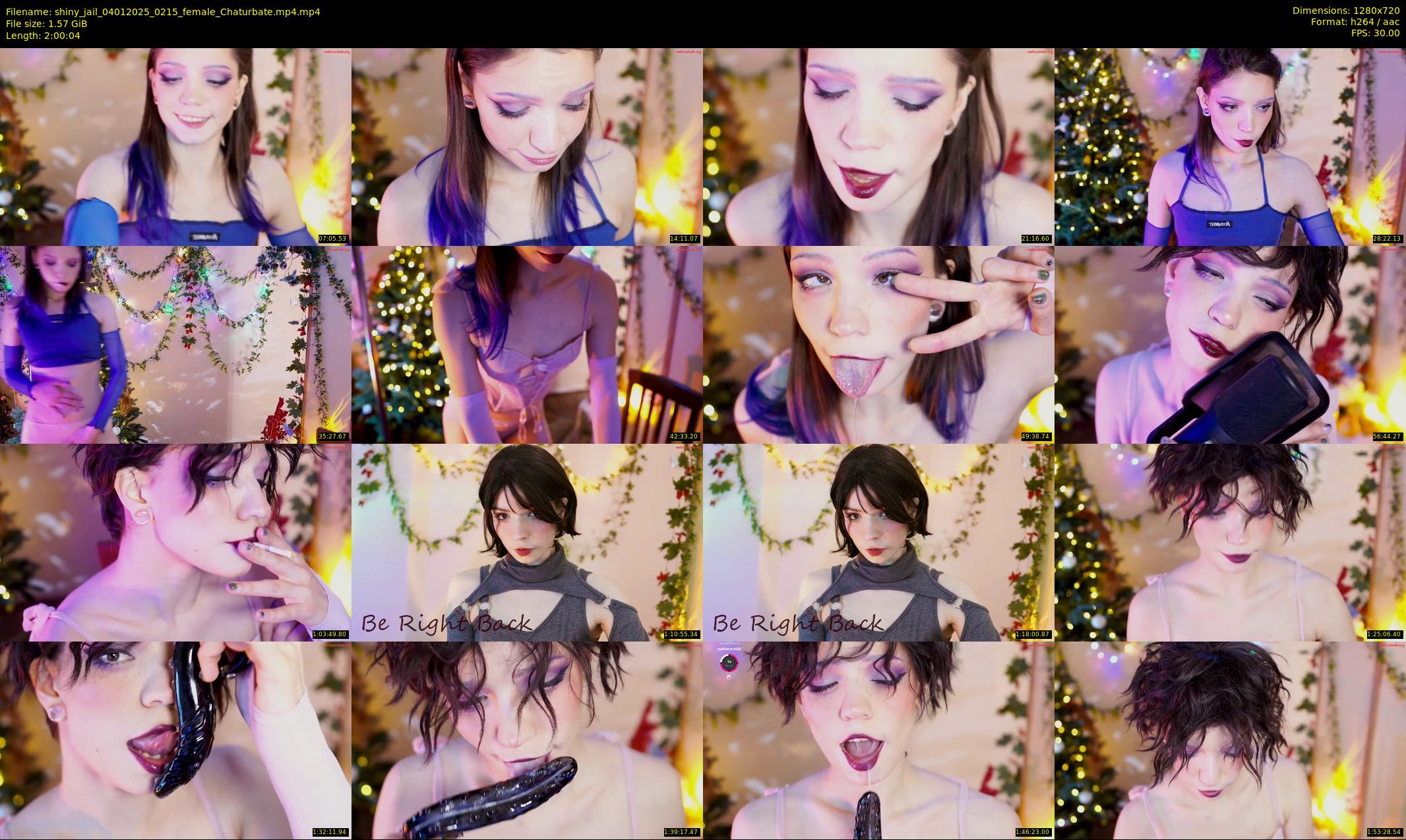 shiny_jail — 121 minute Chaturbate female cam show recording, 720p, Jan 4, 2025