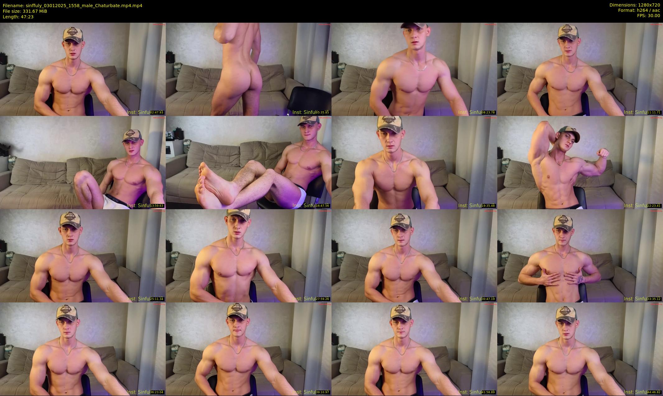sinffuly — 48 minute Chaturbate male cam show recording, 720p, Jan 3, 2025