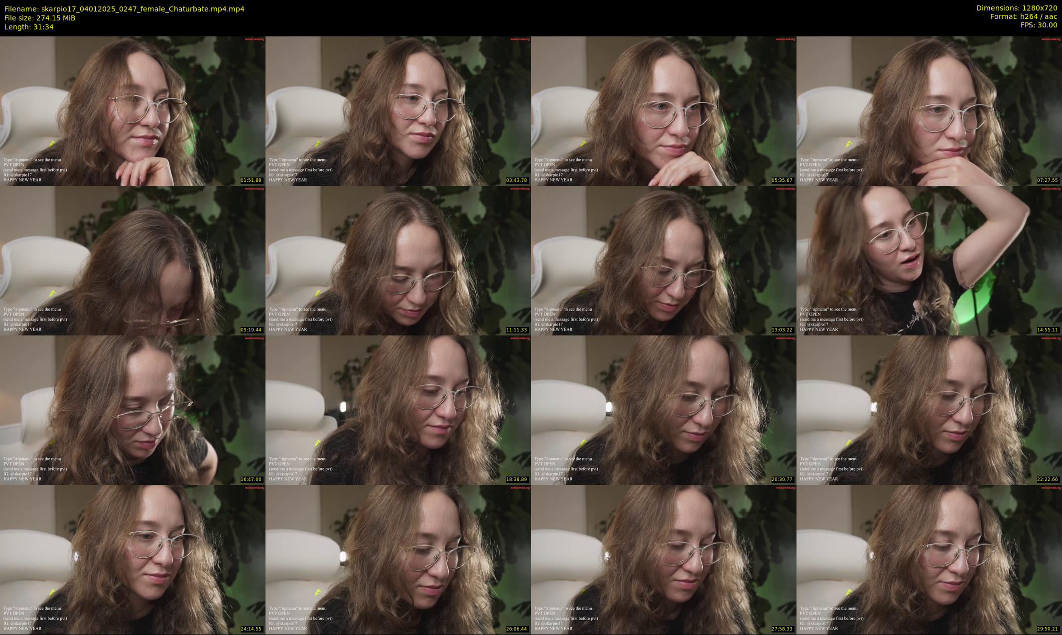 skarpio17 — 32 minute Chaturbate female cam show recording, 720p, Jan 4, 2025