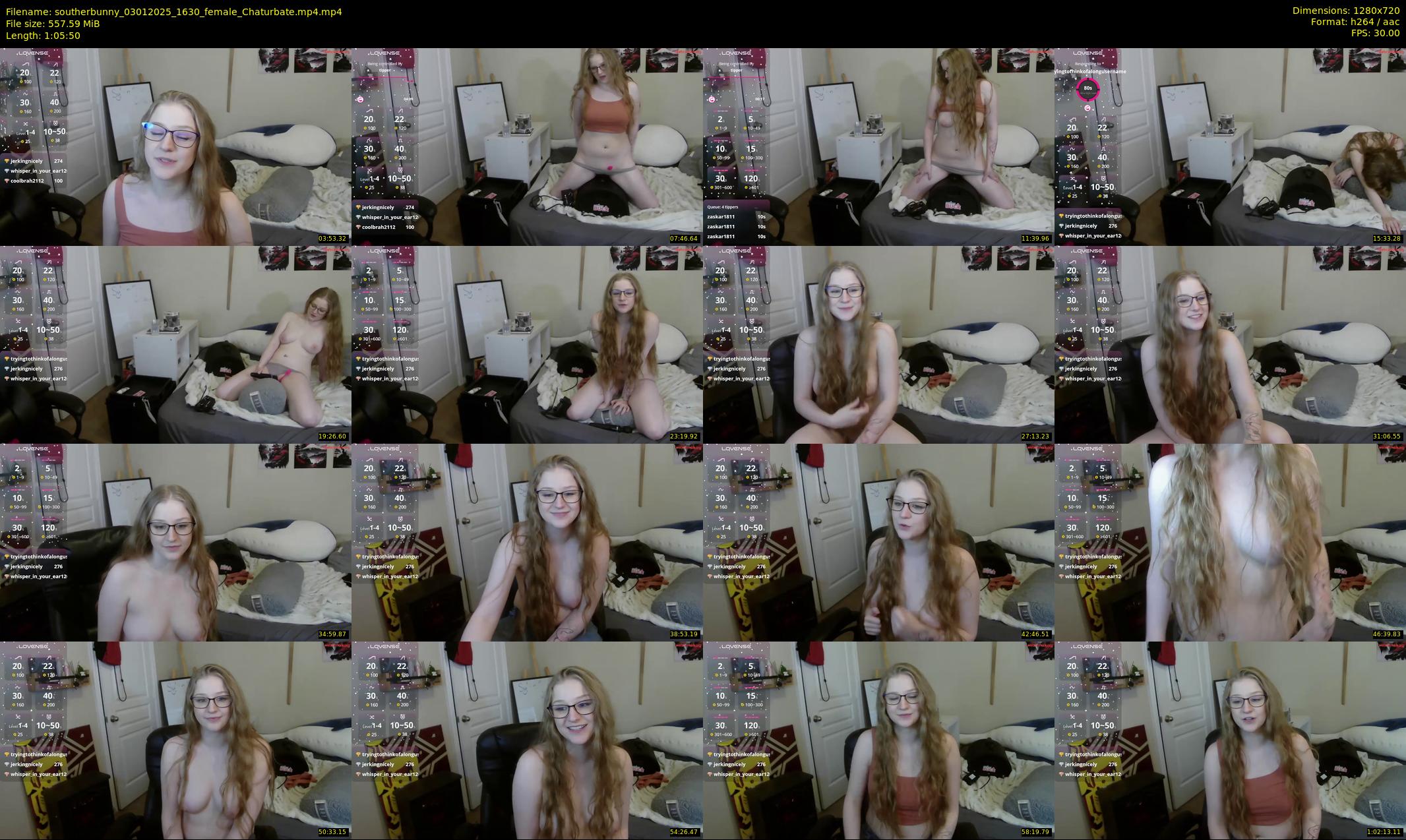 southerbunny — 66 minute Chaturbate female cam show recording, 720p, Jan 3, 2025