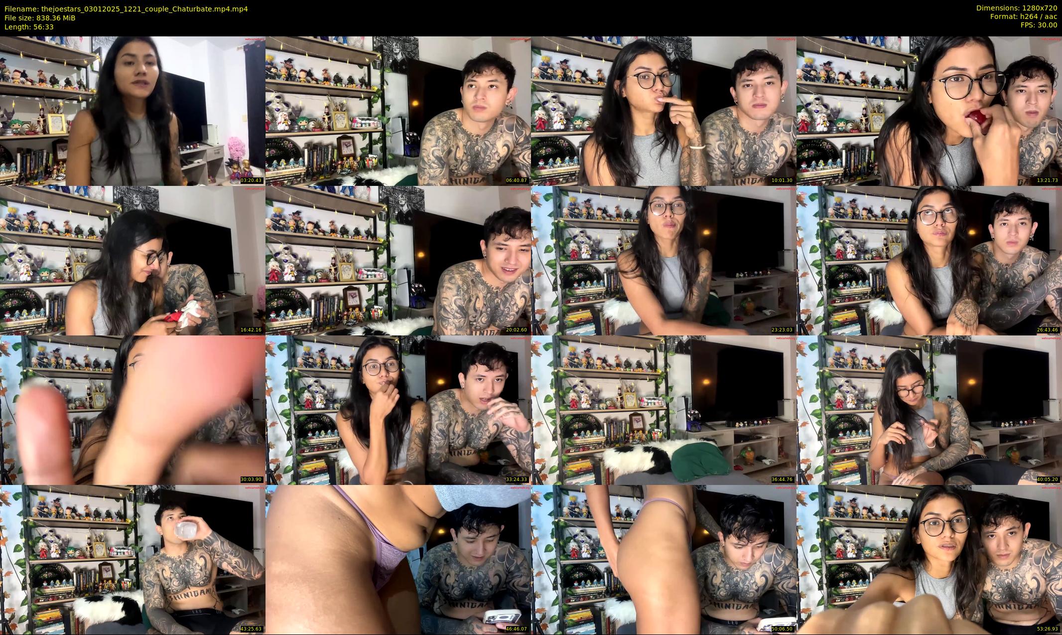 thejoestars — 57 minute Chaturbate couple cam show recording, 720p, Jan 3, 2025