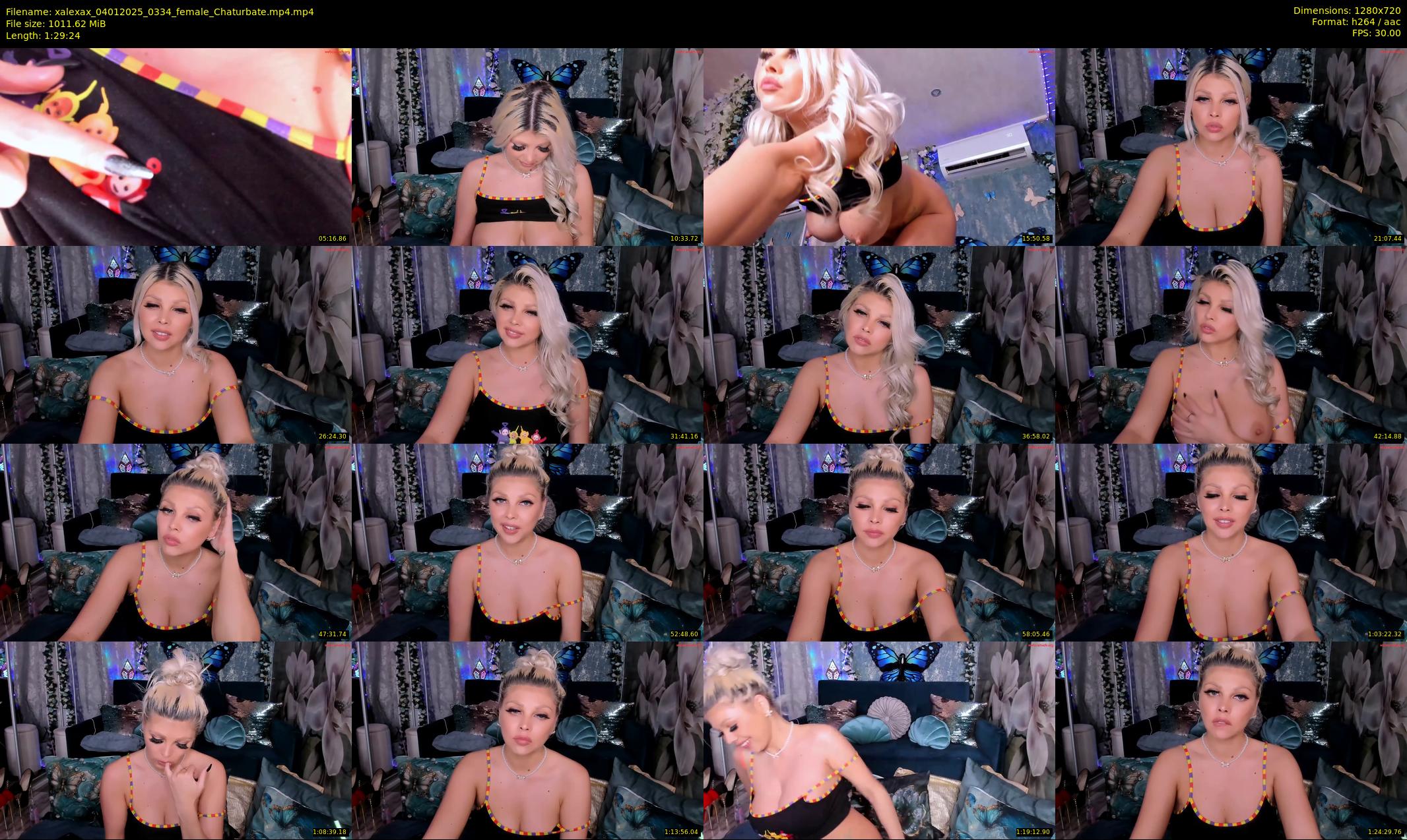 xalexax — 90 minute Chaturbate female cam show recording, 720p, Jan 4, 2025