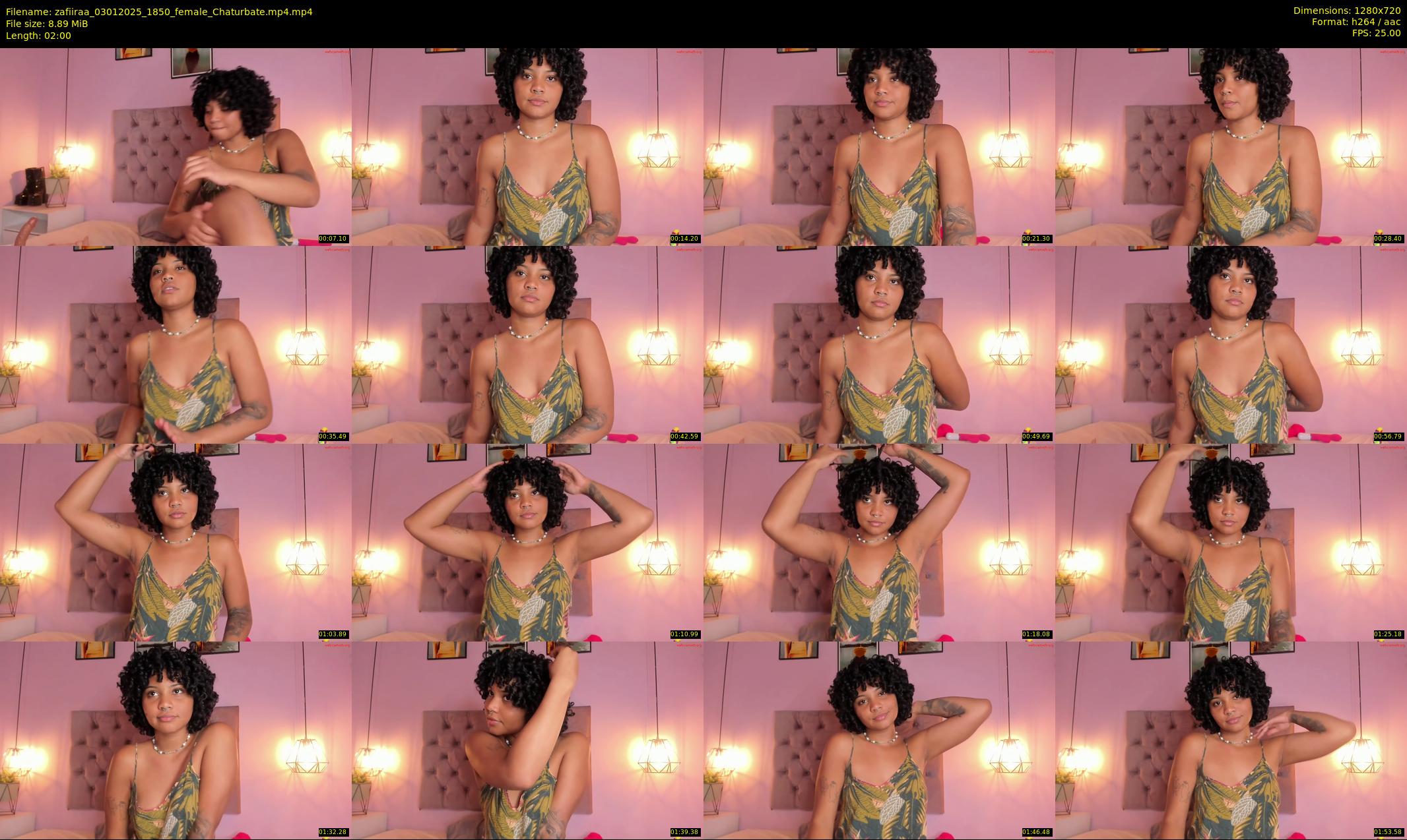 zafiiraa — 2 minute Chaturbate female cam show recording, 720p, Jan 3, 2025