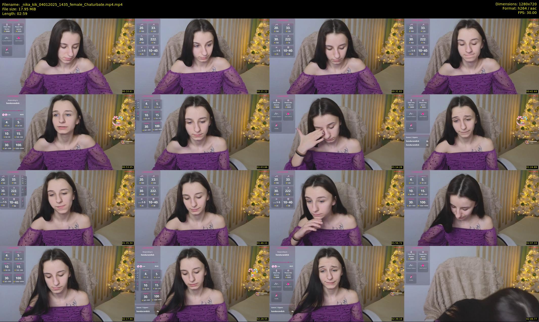 _nika_kik — 3 minute Chaturbate female cam show recording, 720p, Jan 4, 2025
