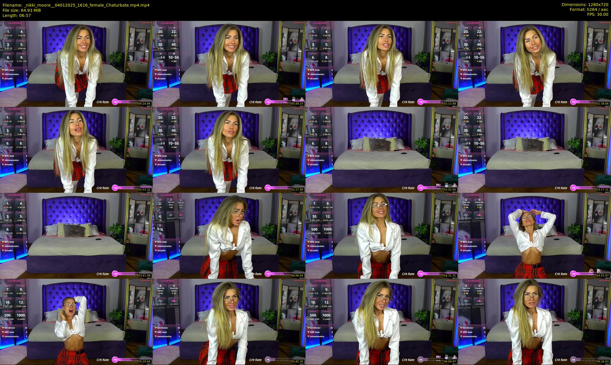 _nikki_moore_ — 7 minute Chaturbate female cam show recording, 720p, Jan 4, 2025