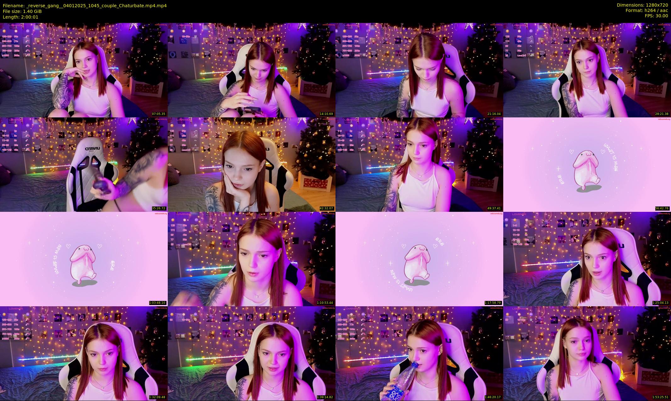 _reverse_gang_ — 121 minute Chaturbate couple cam show recording, 720p, Jan 4, 2025