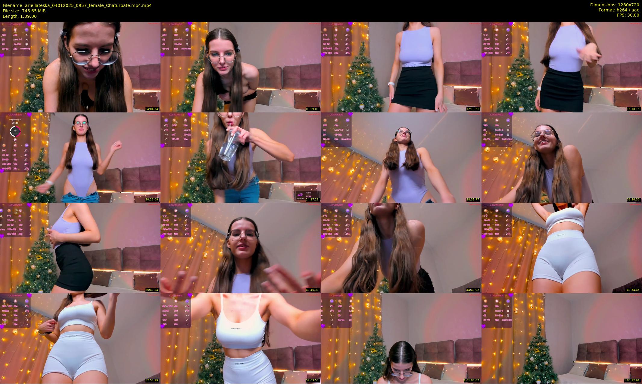 ariellateska — 69 minute Chaturbate female cam show recording, 720p, Jan 4, 2025