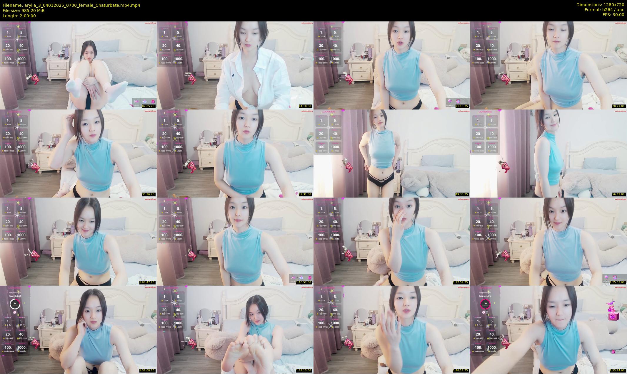 arylia_3 — 120 minute Chaturbate female cam show recording, 720p, Jan 4, 2025