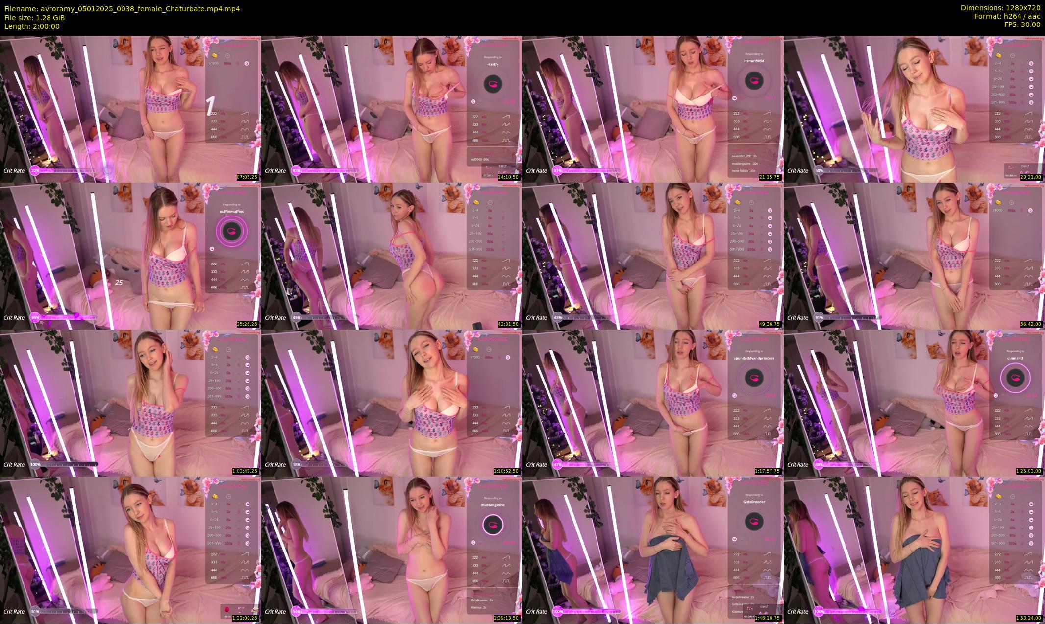 avroramy — 120 minute Chaturbate female cam show recording, 720p, Jan 5, 2025