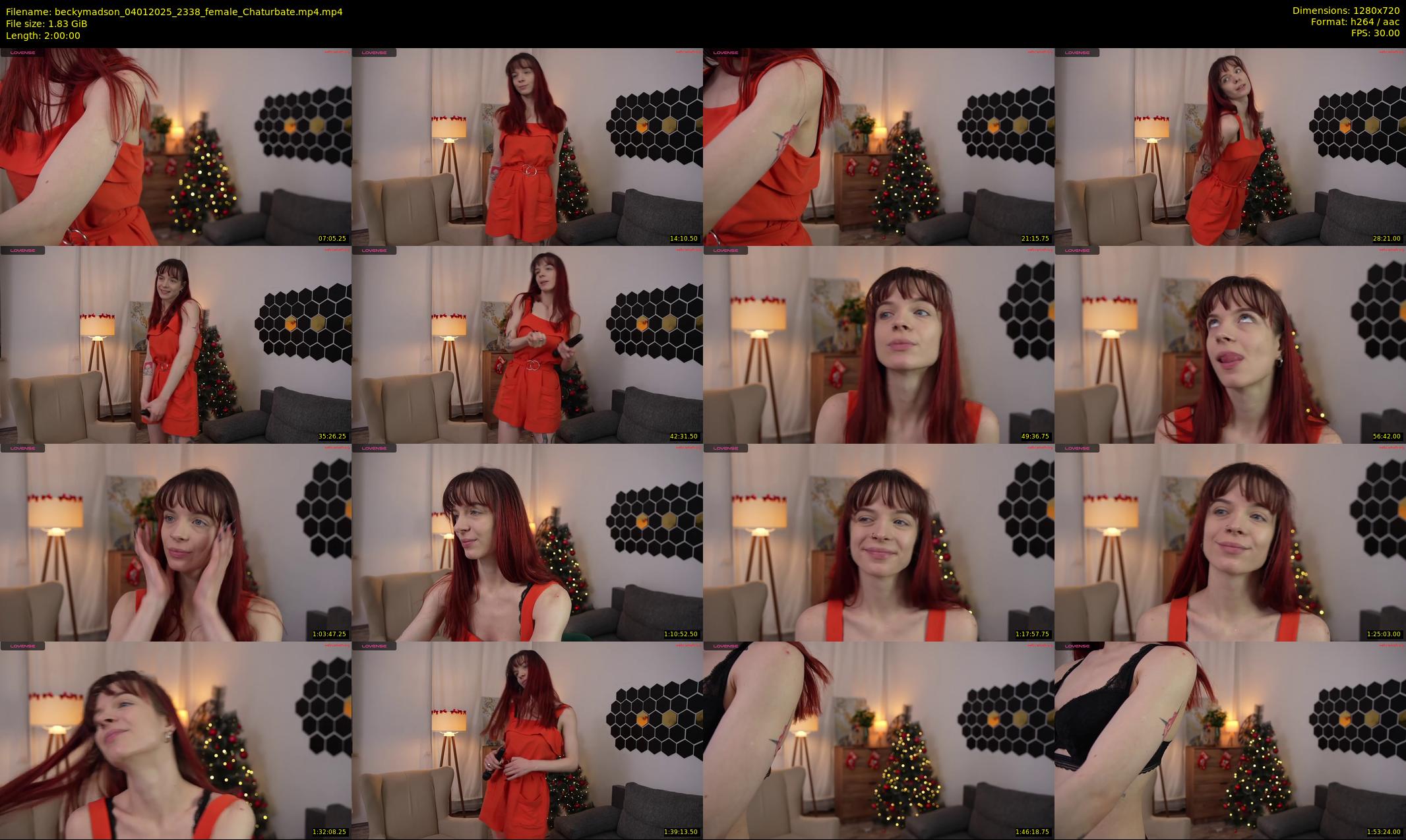 beckymadson — 120 minute Chaturbate female cam show recording, 720p, Jan 4, 2025