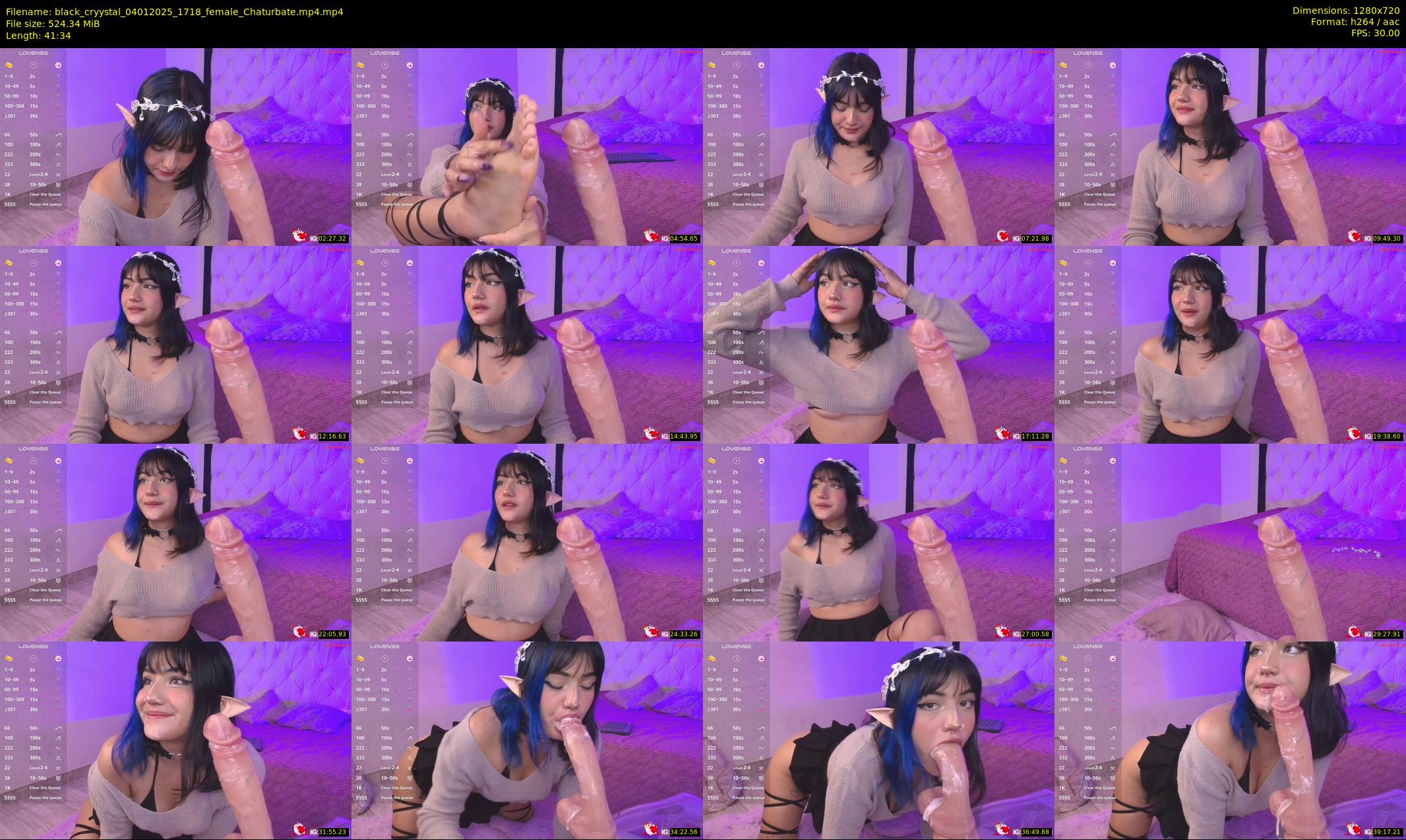 black_cryystal — 42 minute Chaturbate female cam show recording, 720p, Jan 4, 2025