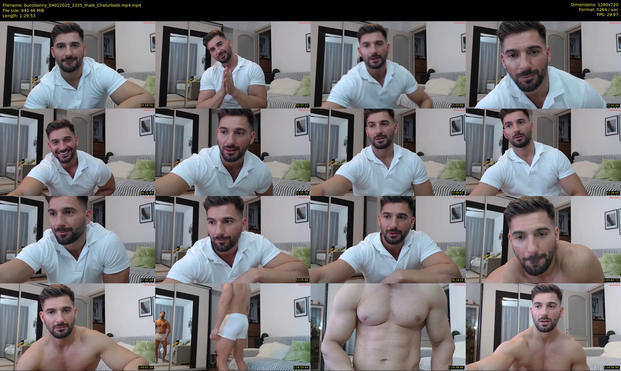 bunzdanny — 90 minute Chaturbate male cam show recording, 720p, Jan 4, 2025