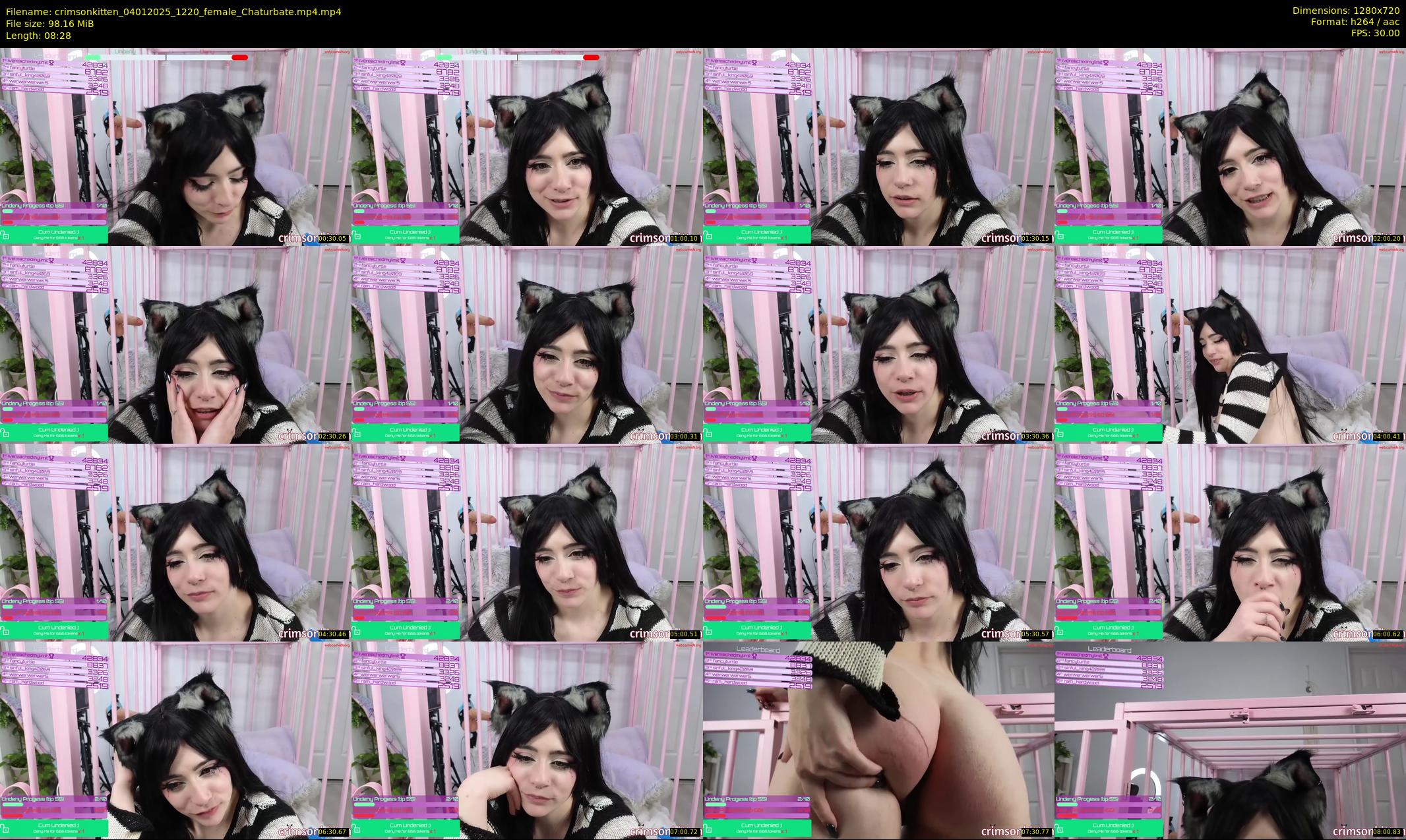 crimsonkitten — 9 minute Chaturbate female cam show recording, 720p, Jan 4, 2025