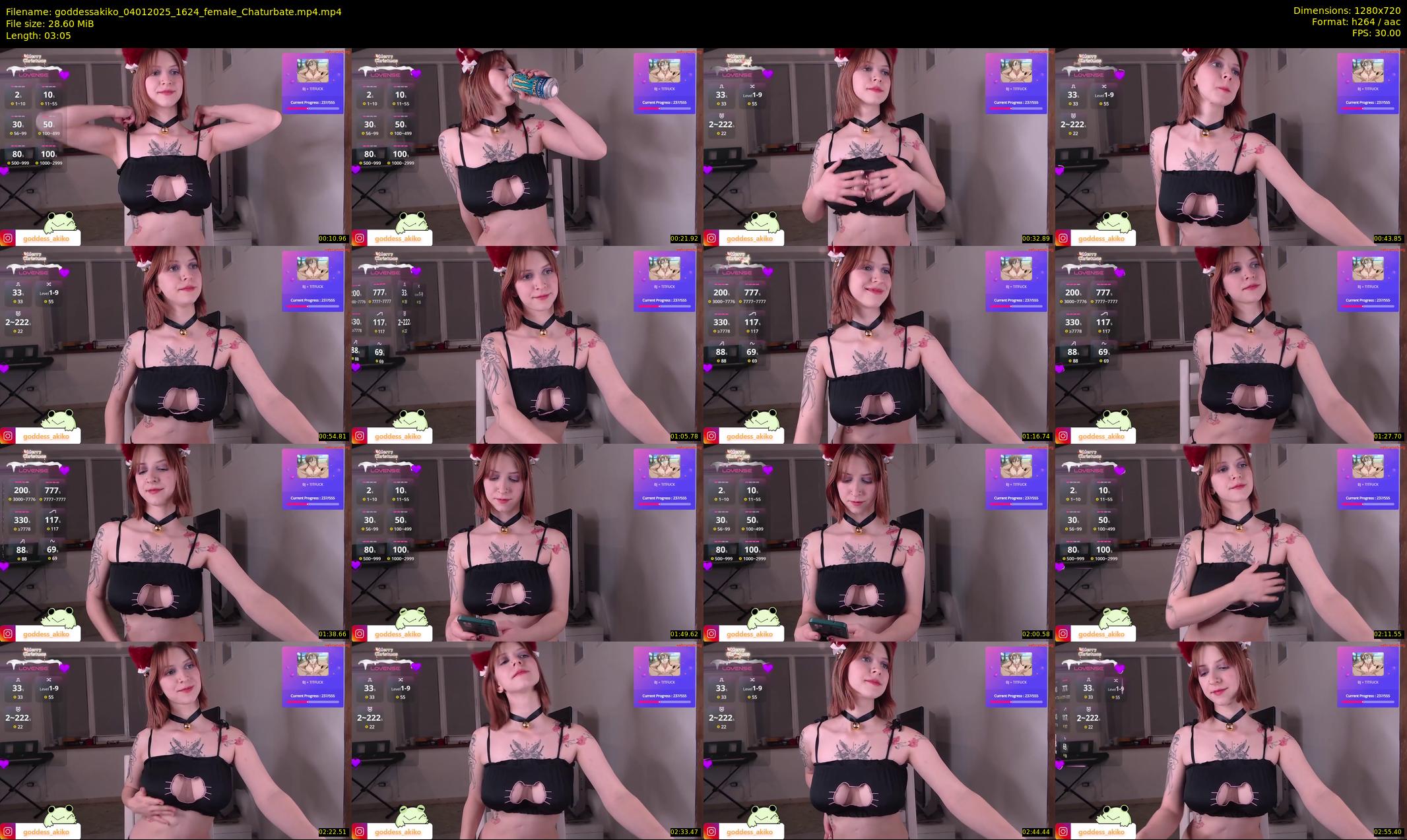 goddessakiko — 4 minute Chaturbate female cam show recording, 720p, Jan 4, 2025