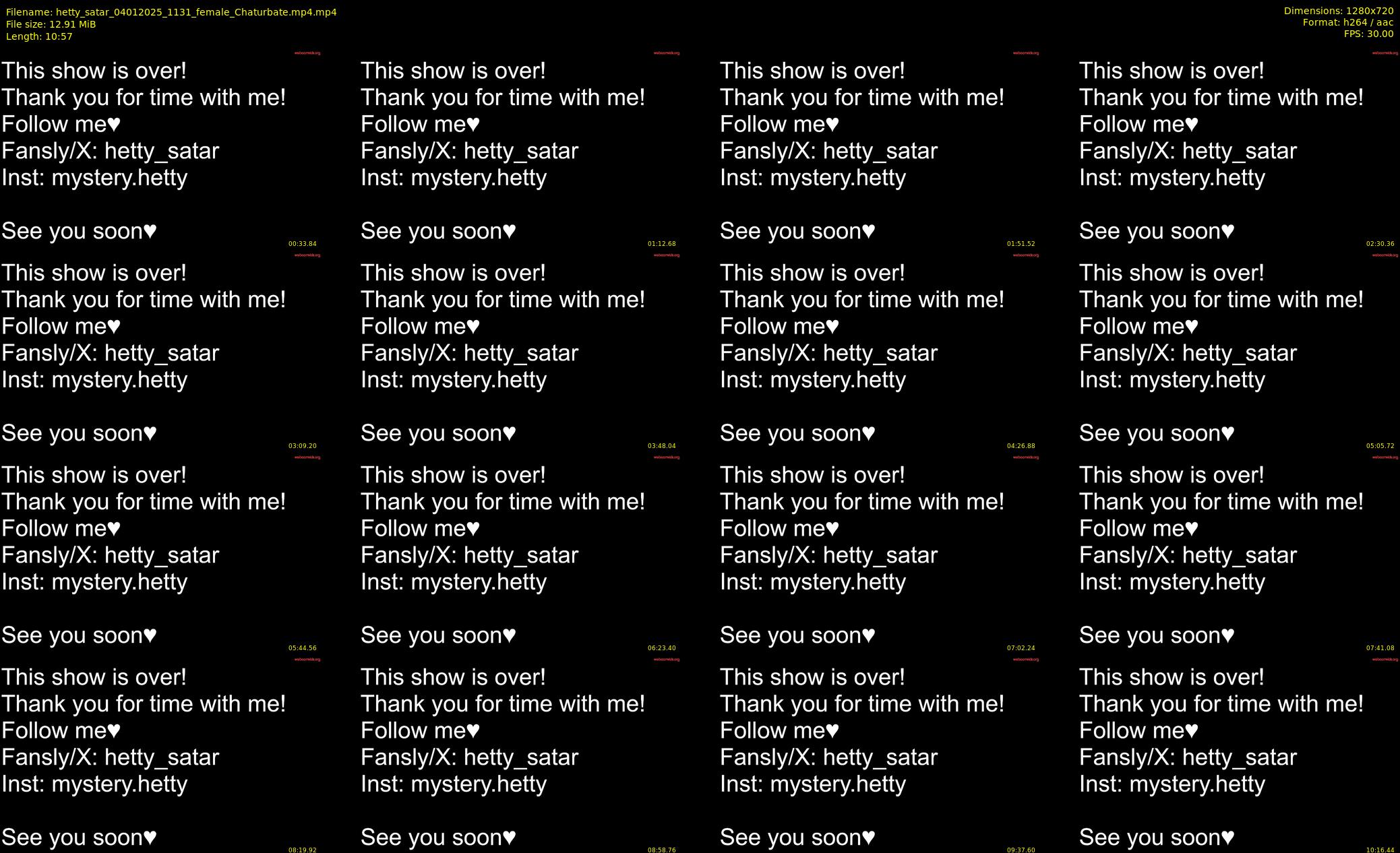 hetty_satar — 11 minute Chaturbate female cam show recording, 720p, Jan 4, 2025